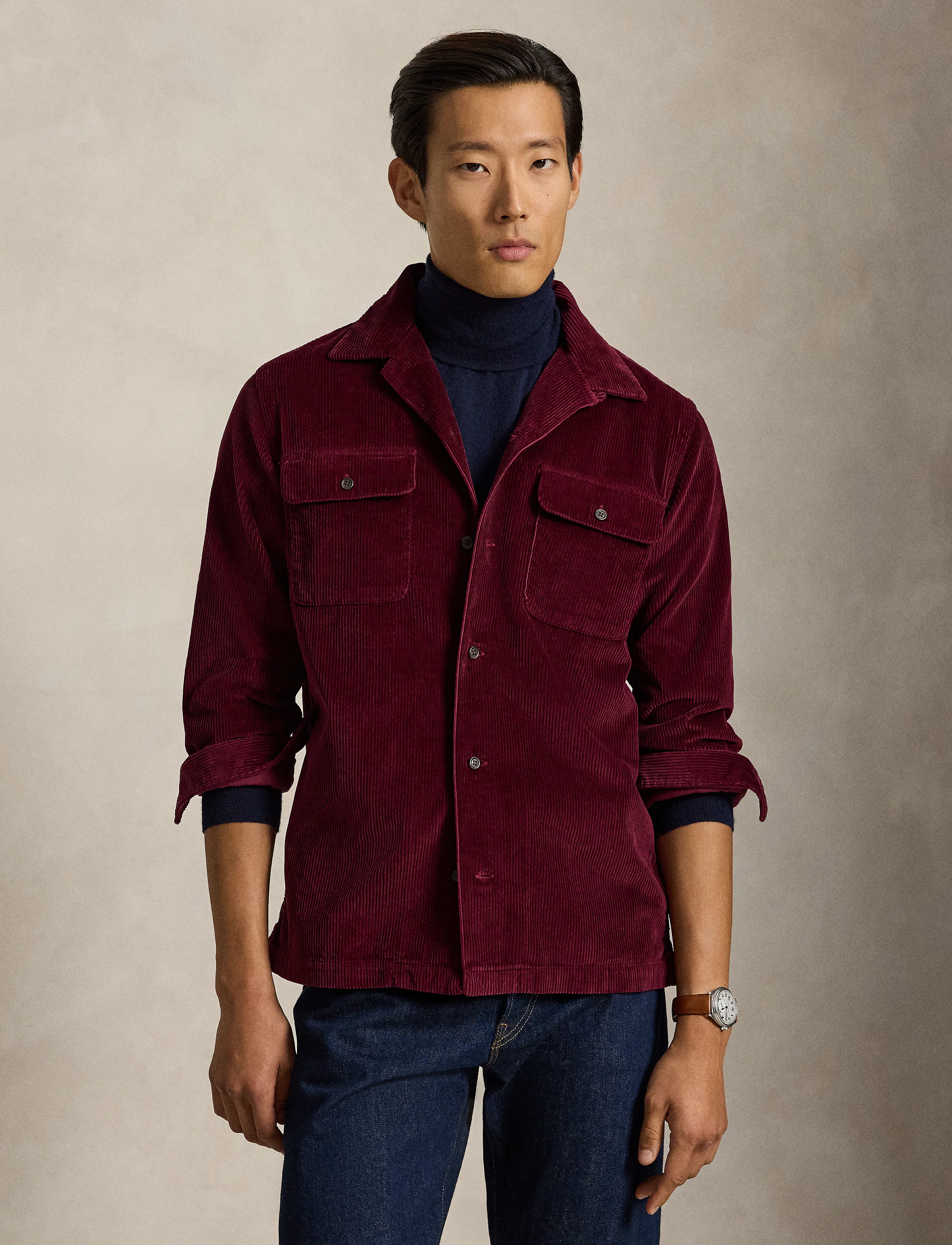 Polo Ralph Lauren - Classic Fit Corduroy Camp Shirt - basic skjortor - classic wine - 5