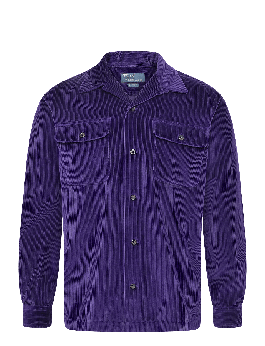 Polo Ralph Lauren - Classic Fit Corduroy Camp Shirt - tavalised t-särgid - medieval purple - 0