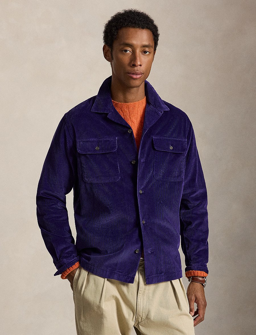 Polo Ralph Lauren - Classic Fit Corduroy Camp Shirt - basic shirts - medieval purple - 1