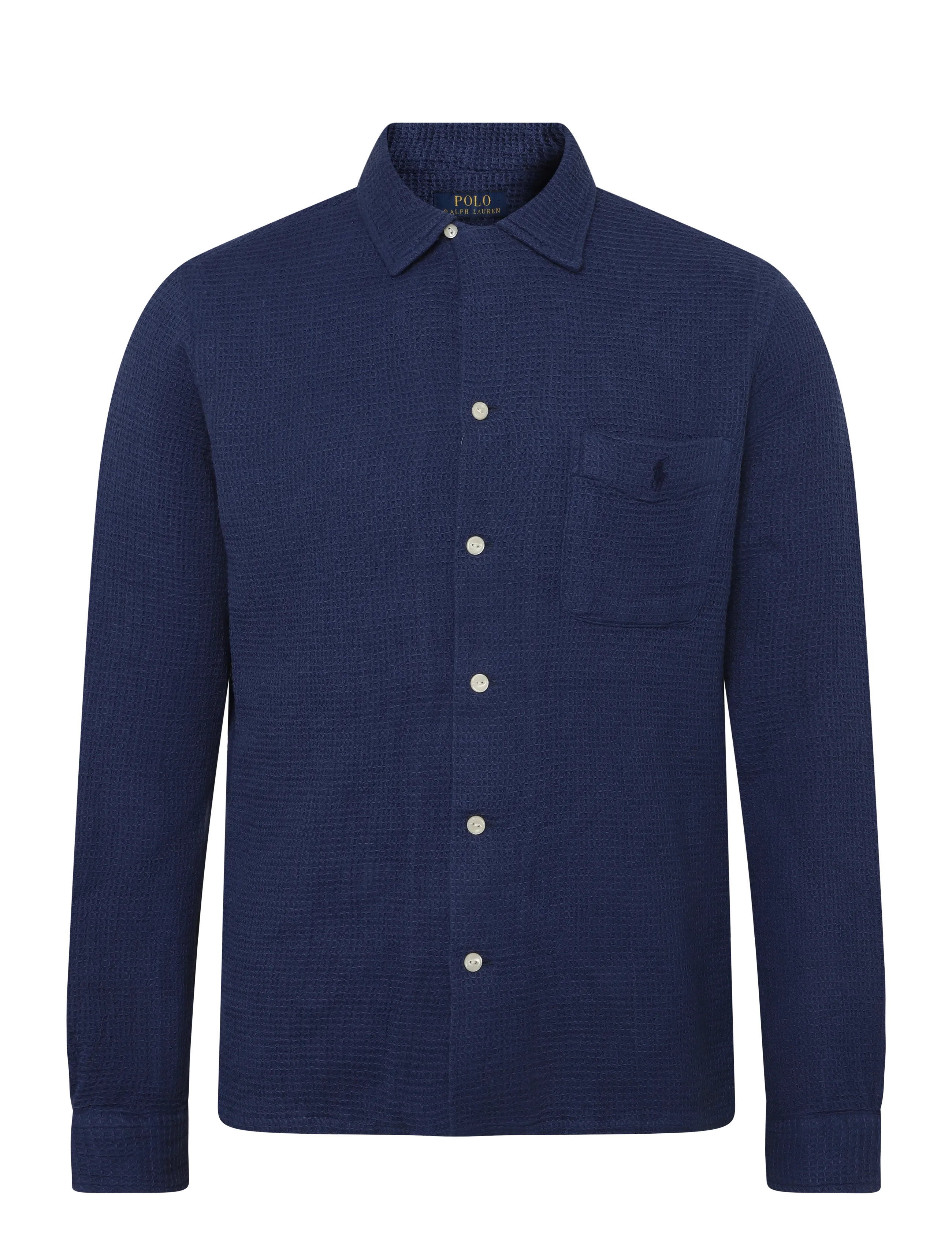 Polo Ralph Lauren COTTON WAFFLE-WVN-SHIRT - Casual shirts - LIGHT NAVY / navy