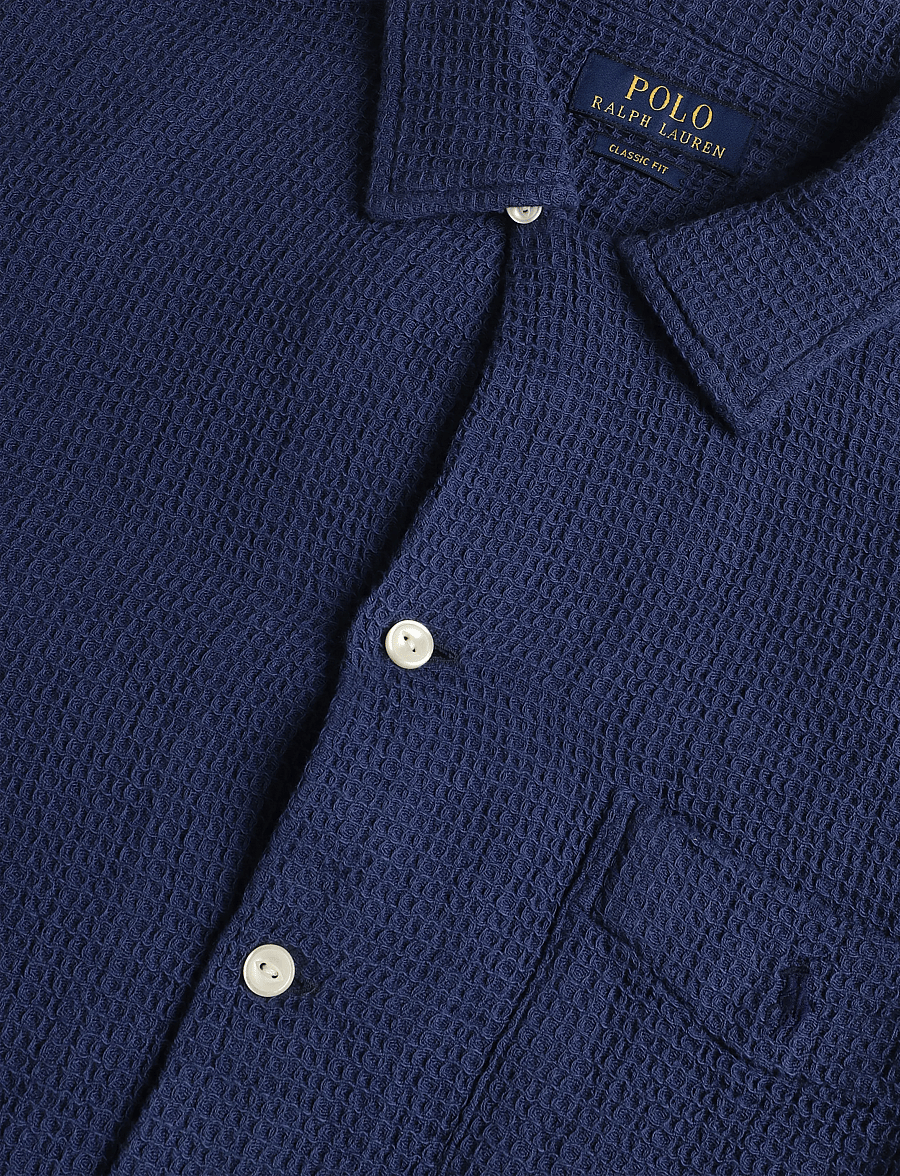 Polo Ralph Lauren - COTTON WAFFLE-WVN-SHIRT - casual shirts - light navy - 2