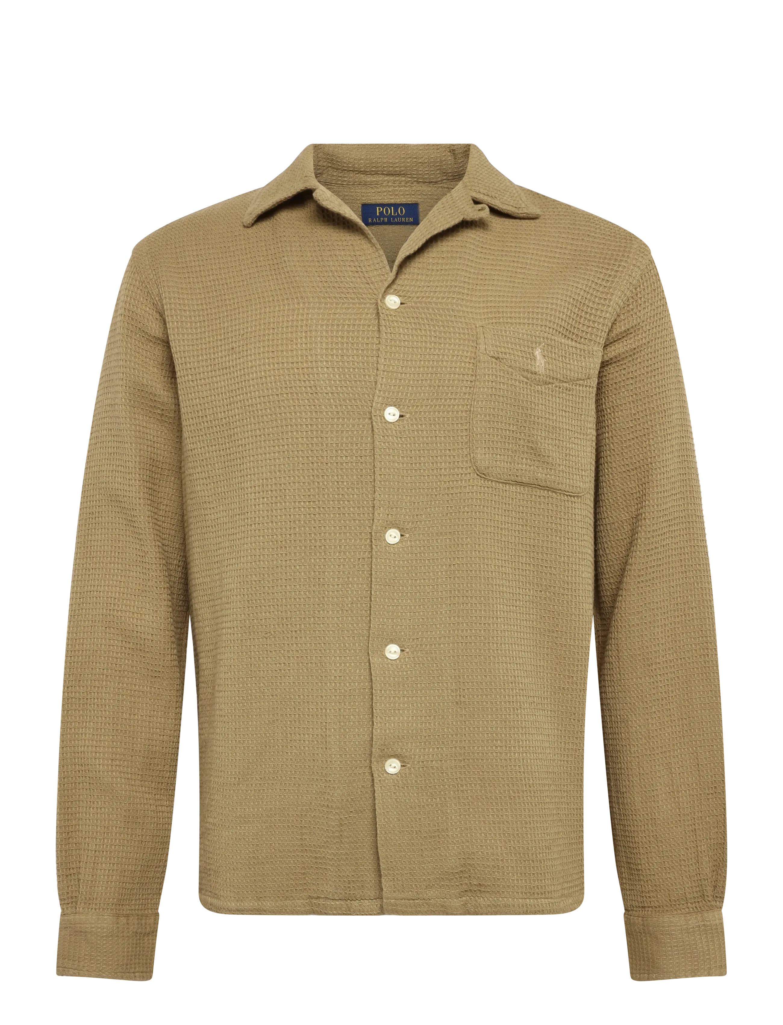 Polo Ralph Lauren COTTON WAFFLE-WVN-SHIRT - Casual Hemden - RL KHAKI / khaki/green