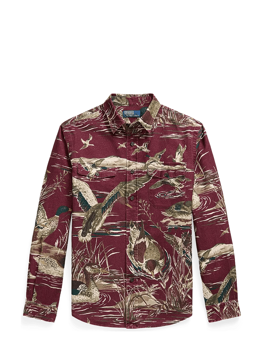 Polo Ralph Lauren - Classic Fit Duck-Print Sateen Workshirt - basic-hemden - 7319 duck pond sc - 0