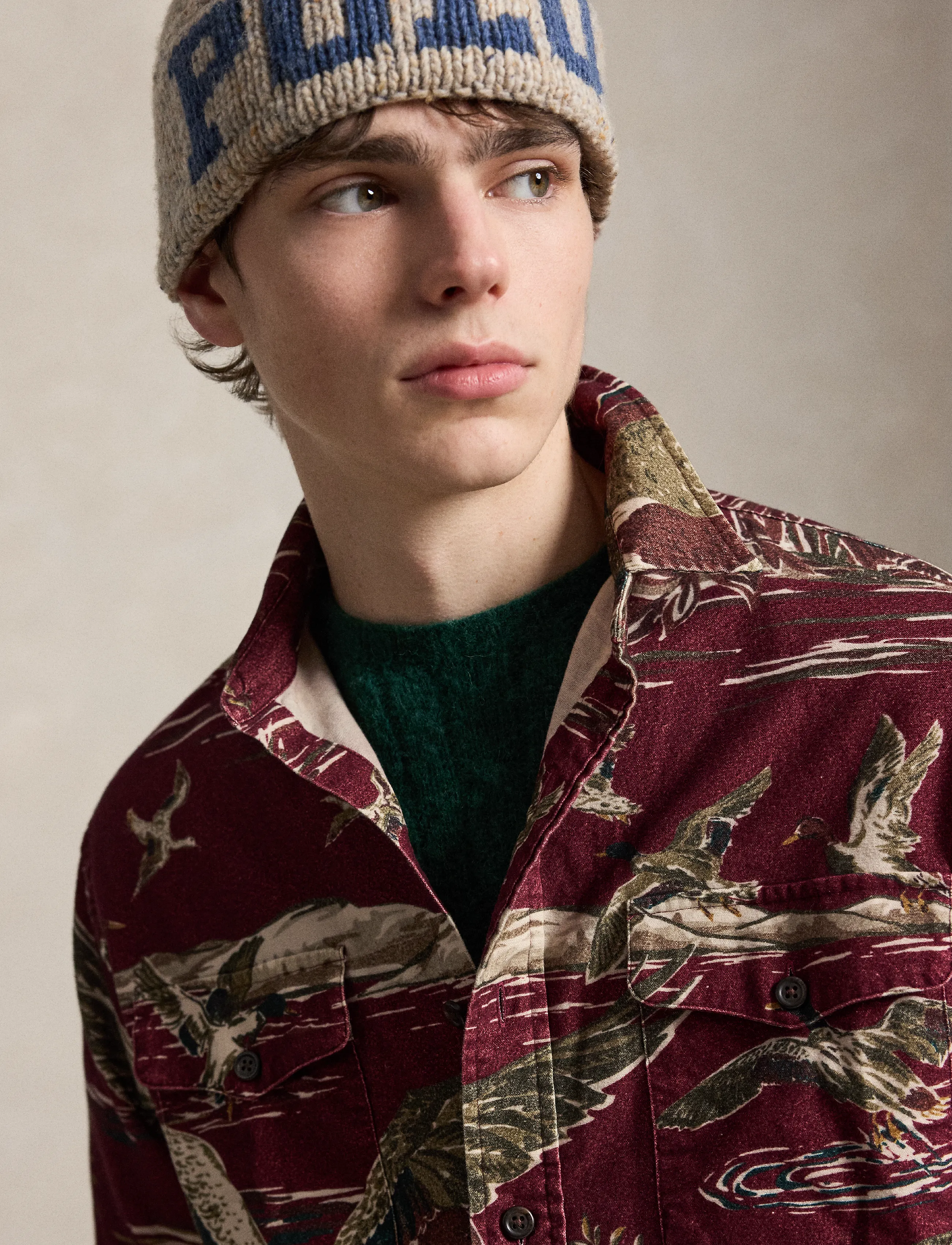 Polo Ralph Lauren Classic Fit Duck-Print Sateen Workshirt skjortor & blusar herr – bild 5