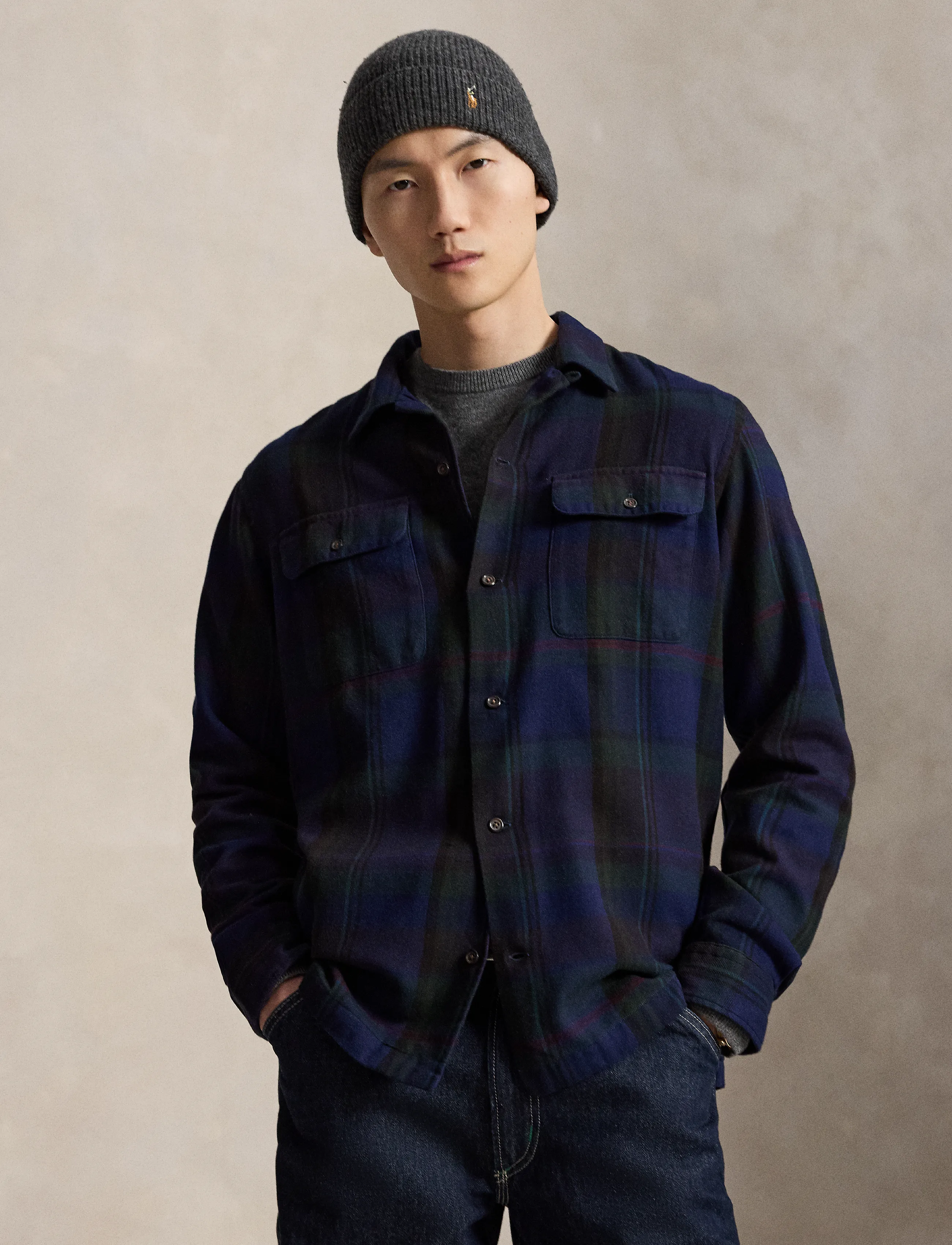 Polo Ralph Lauren Classic Fit Plaid Suede-Trim Twill Shirt skjortor & blusar herr – bild 5