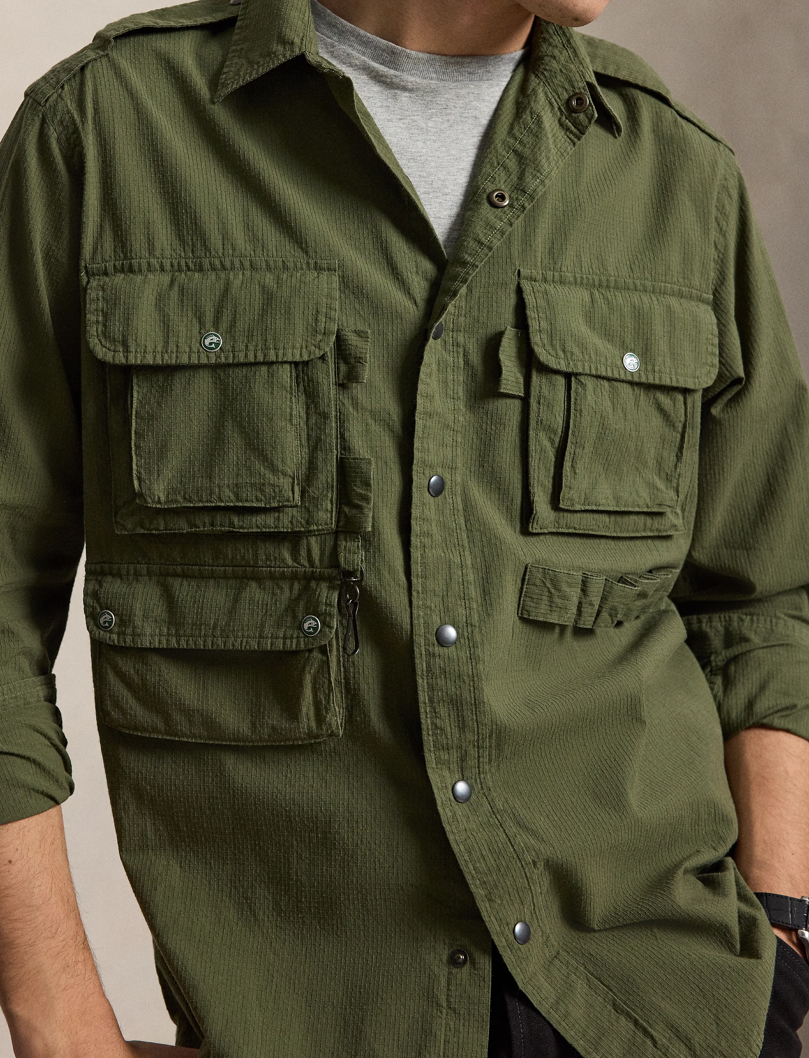 Polo Ralph Lauren - Ripstop Utility Overshirt - ancient green - 4