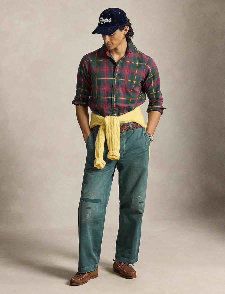 Polo Ralph Lauren - Classic Fit Plaid Flannel Shirt - flanell-hemden - 6172 green/red mu - 3