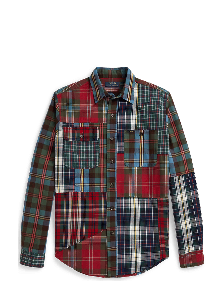 Polo Ralph Lauren - Classic Fit Patchwork Plaid Oxford Shirt - 7340 pieced ancie - 0