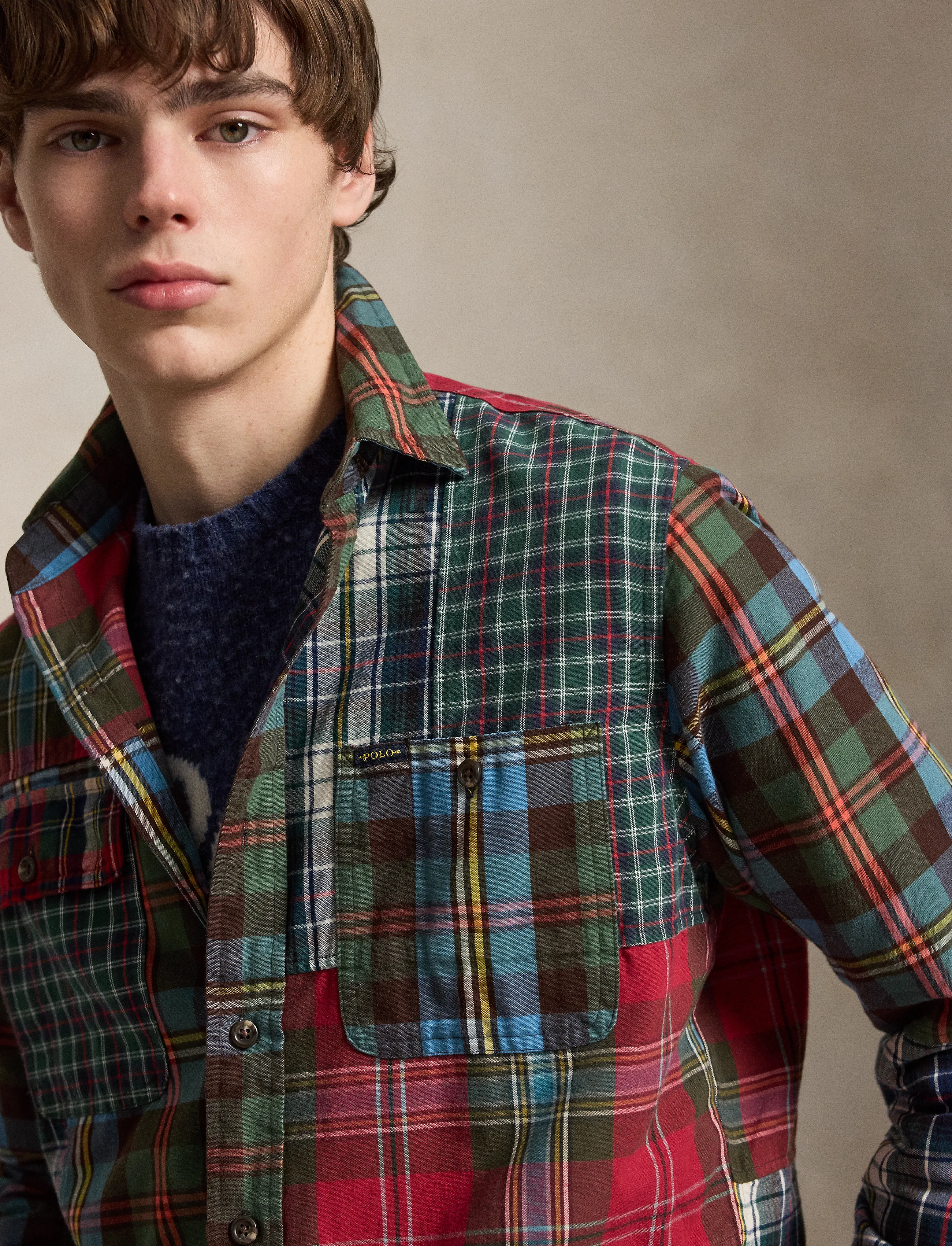 Polo Ralph Lauren - Classic Fit Patchwork Plaid Oxford Shirt - karierte hemden - 7340 pieced ancie - 4