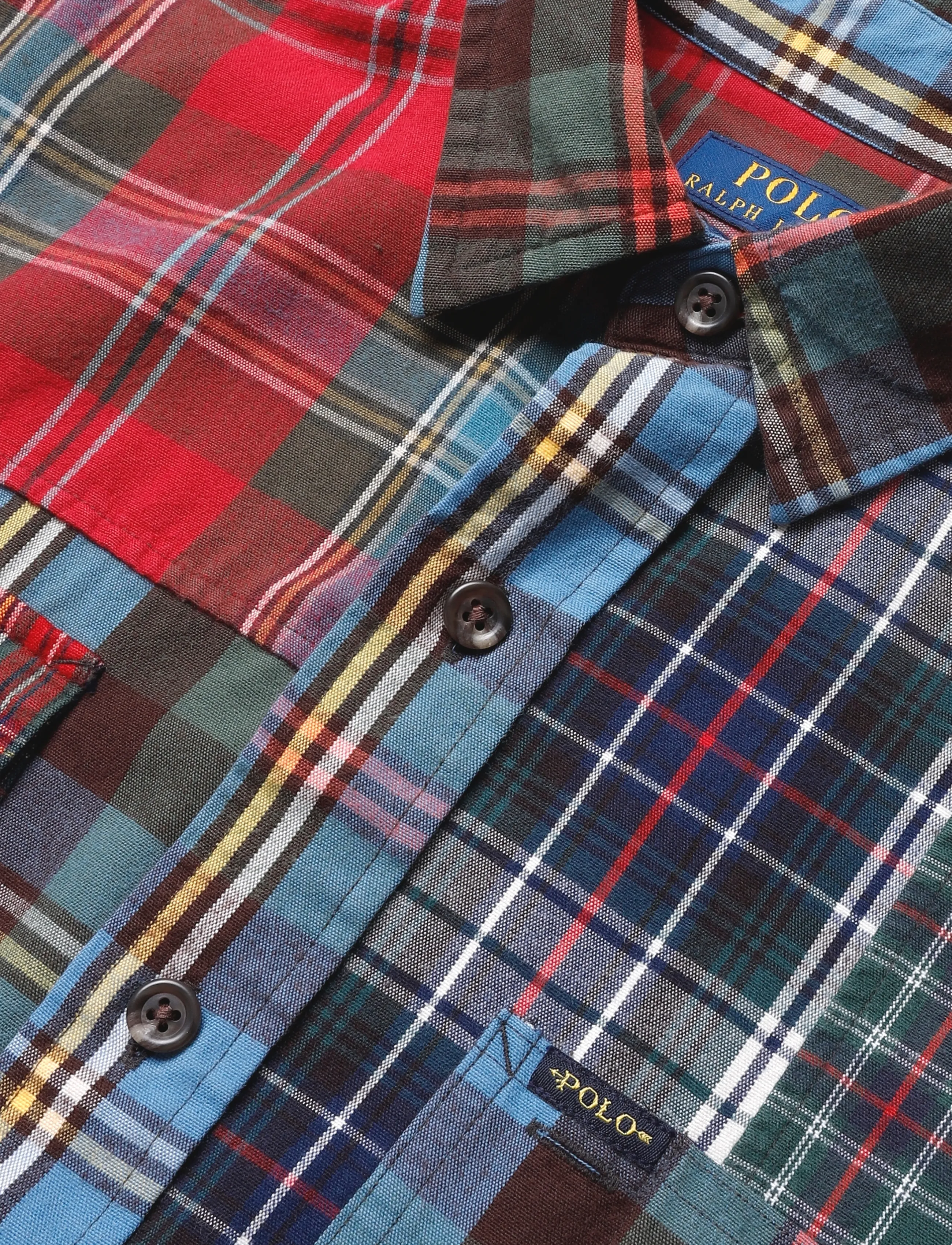 Polo Ralph Lauren - Classic Fit Patchwork Plaid Oxford Shirt - ruudulised särgid - 7340 pieced ancie - 5