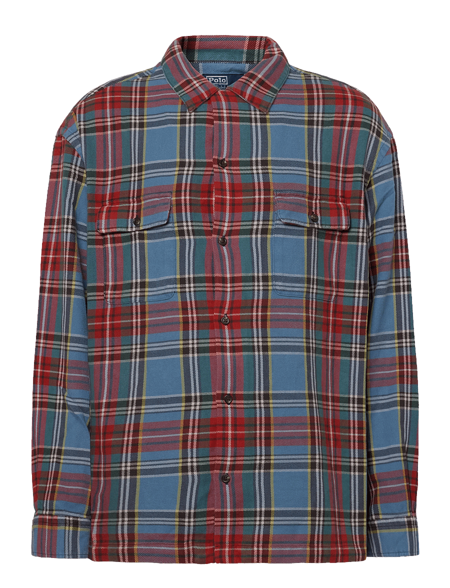 Polo Ralph Lauren - Classic Fit Plaid Flannel Camp Shirt - casual hemden - 7387 blue red mul - 1