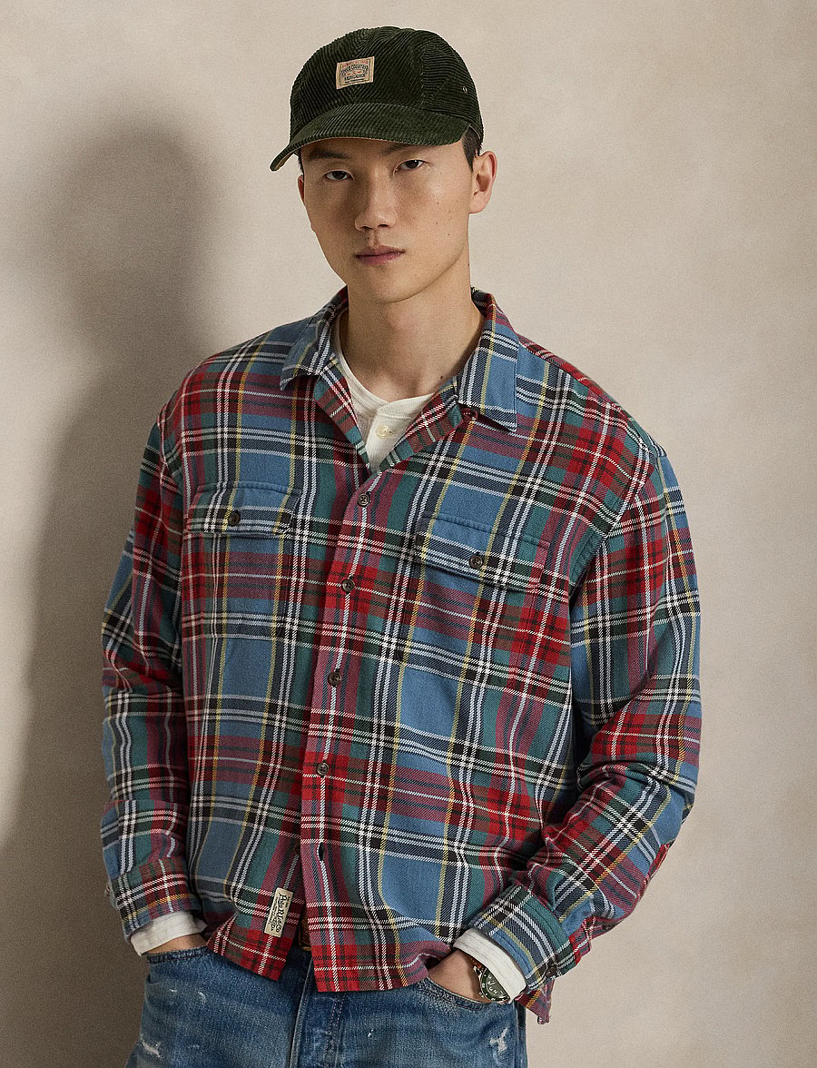 Polo Ralph Lauren - Classic Fit Plaid Flannel Camp Shirt - casual hemden - 7387 blue red mul - 0