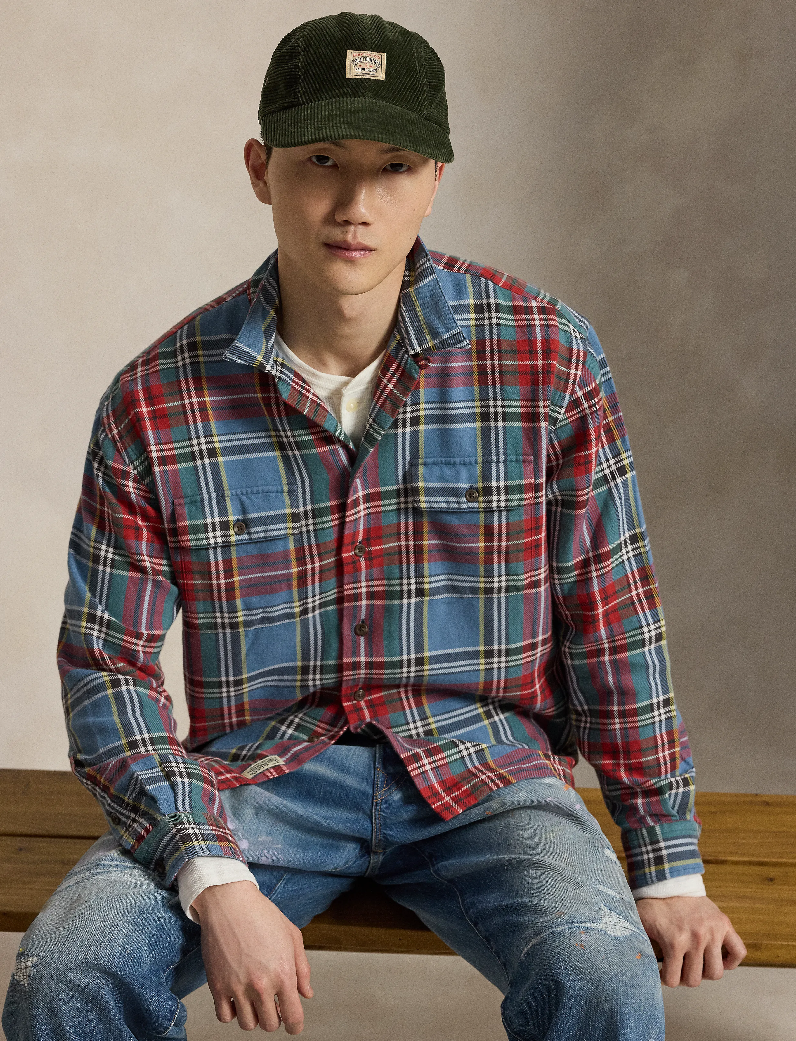 Polo Ralph Lauren - Classic Fit Plaid Flannel Camp Shirt - casual hemden - 7387 blue red mul - 4