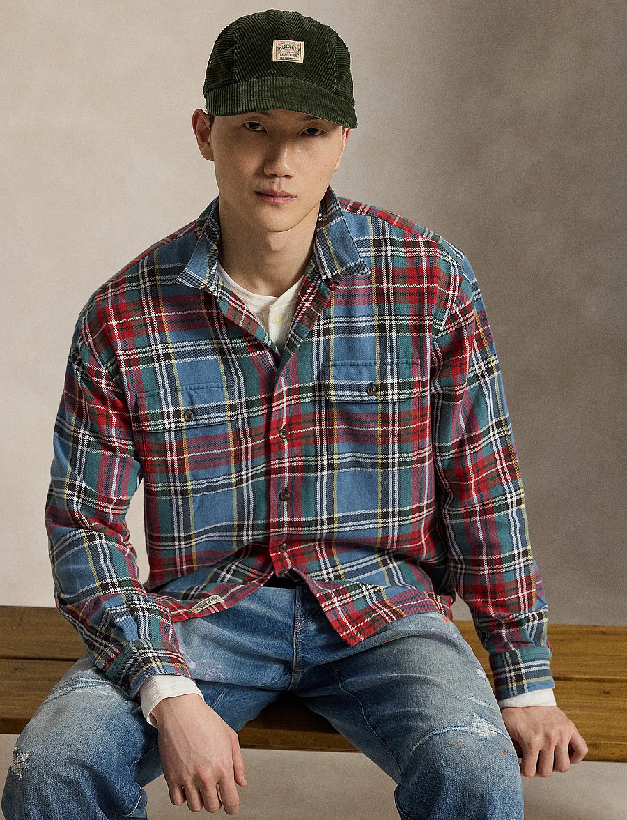 Polo Ralph Lauren - Classic Fit Plaid Flannel Camp Shirt - casual hemden - 7387 blue red mul - 4
