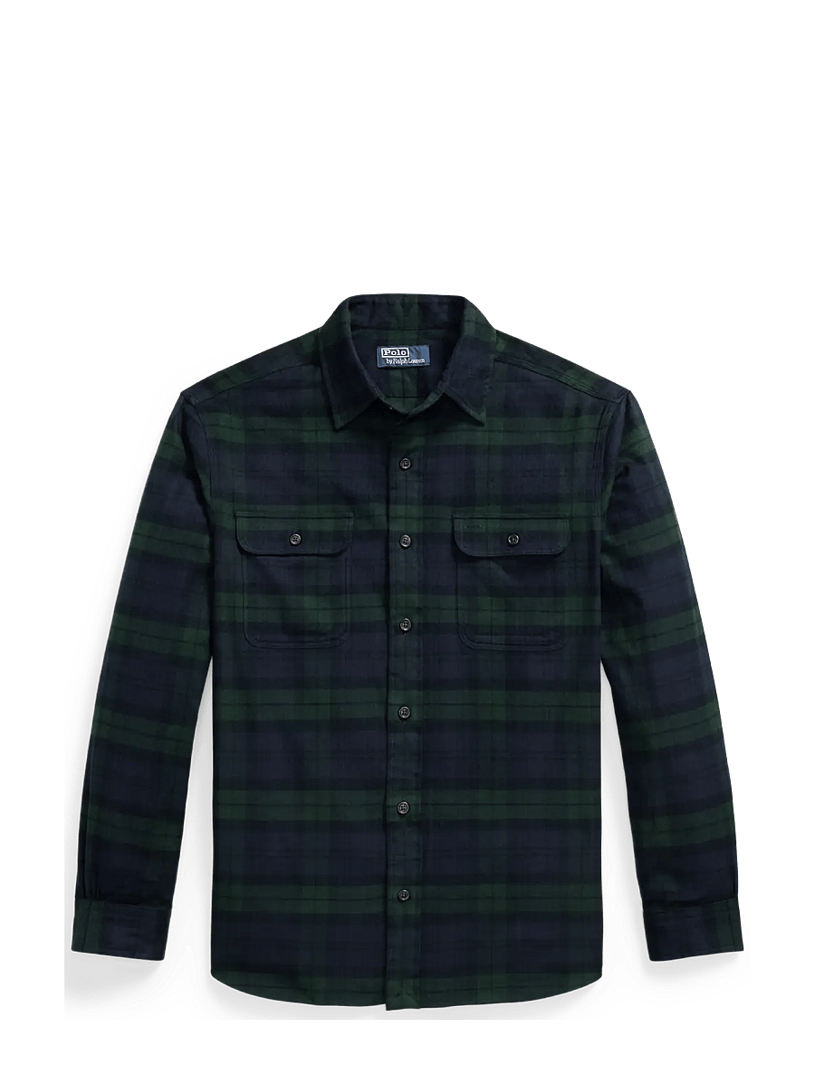Polo Ralph Lauren - Classic Fit Plaid Flannel Workshirt - flannel shirts - 7389 navy forest - 0