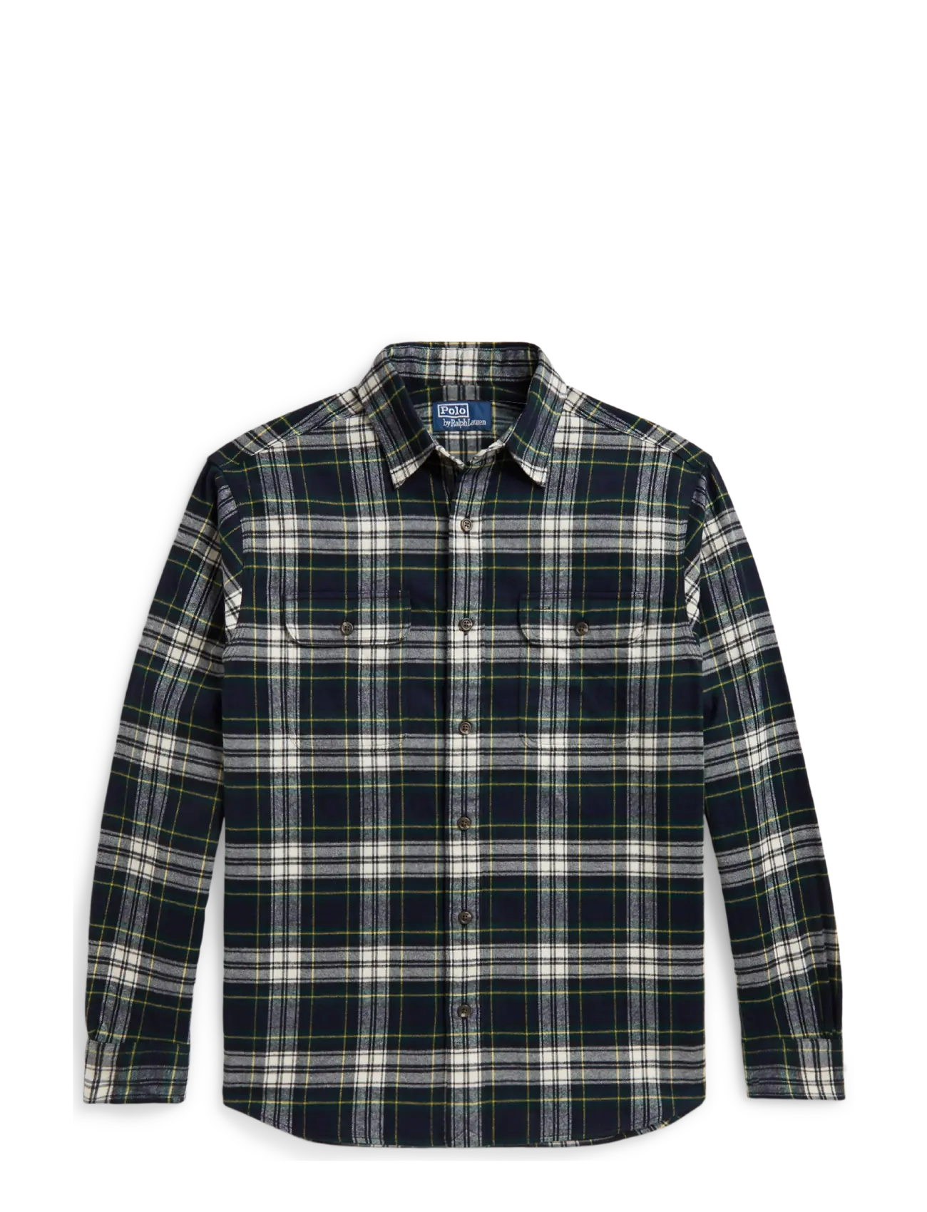Polo Ralph Lauren Classic Fit Plaid Flannel Workshirt - Shirts - 7390 NAVY GREEN M / navy