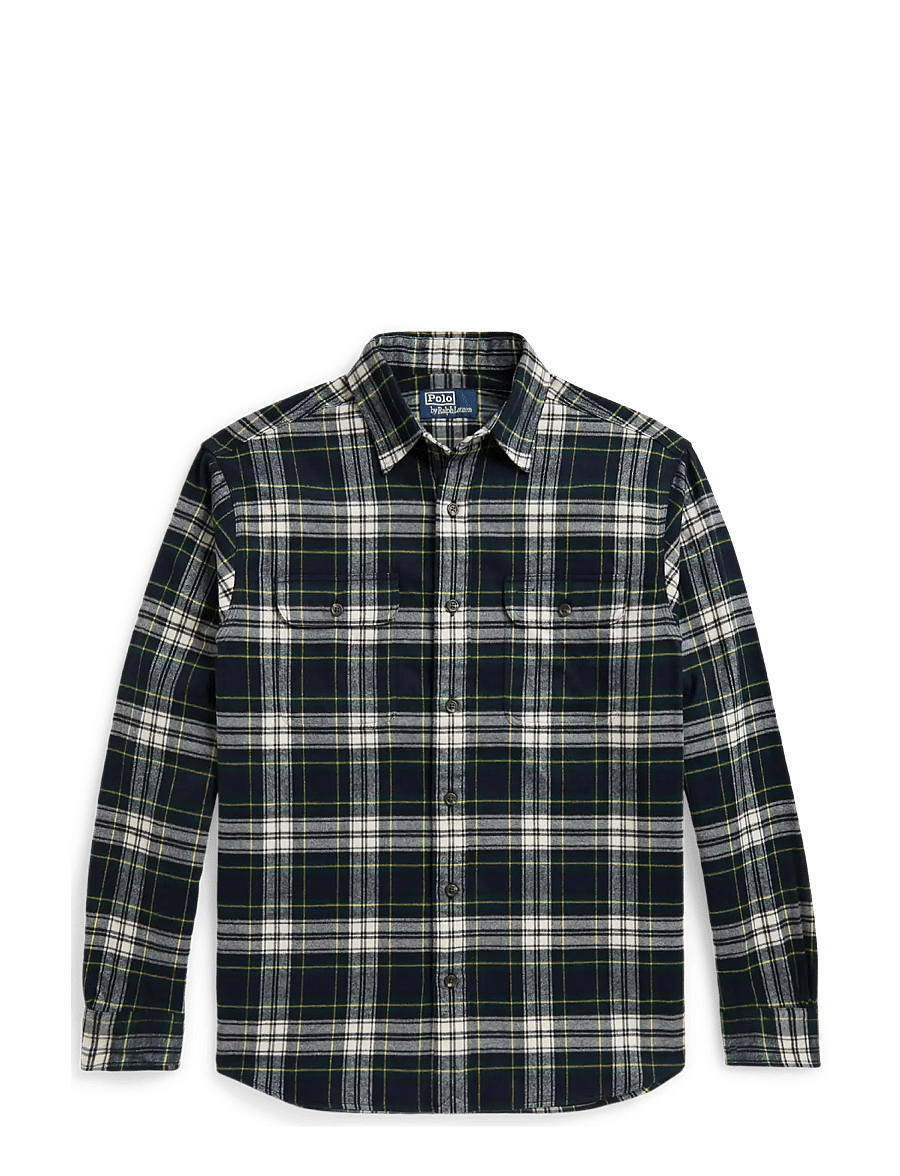 Polo Ralph Lauren - Classic Fit Plaid Flannel Workshirt - flanellsärgid - 7390 navy green m - 0