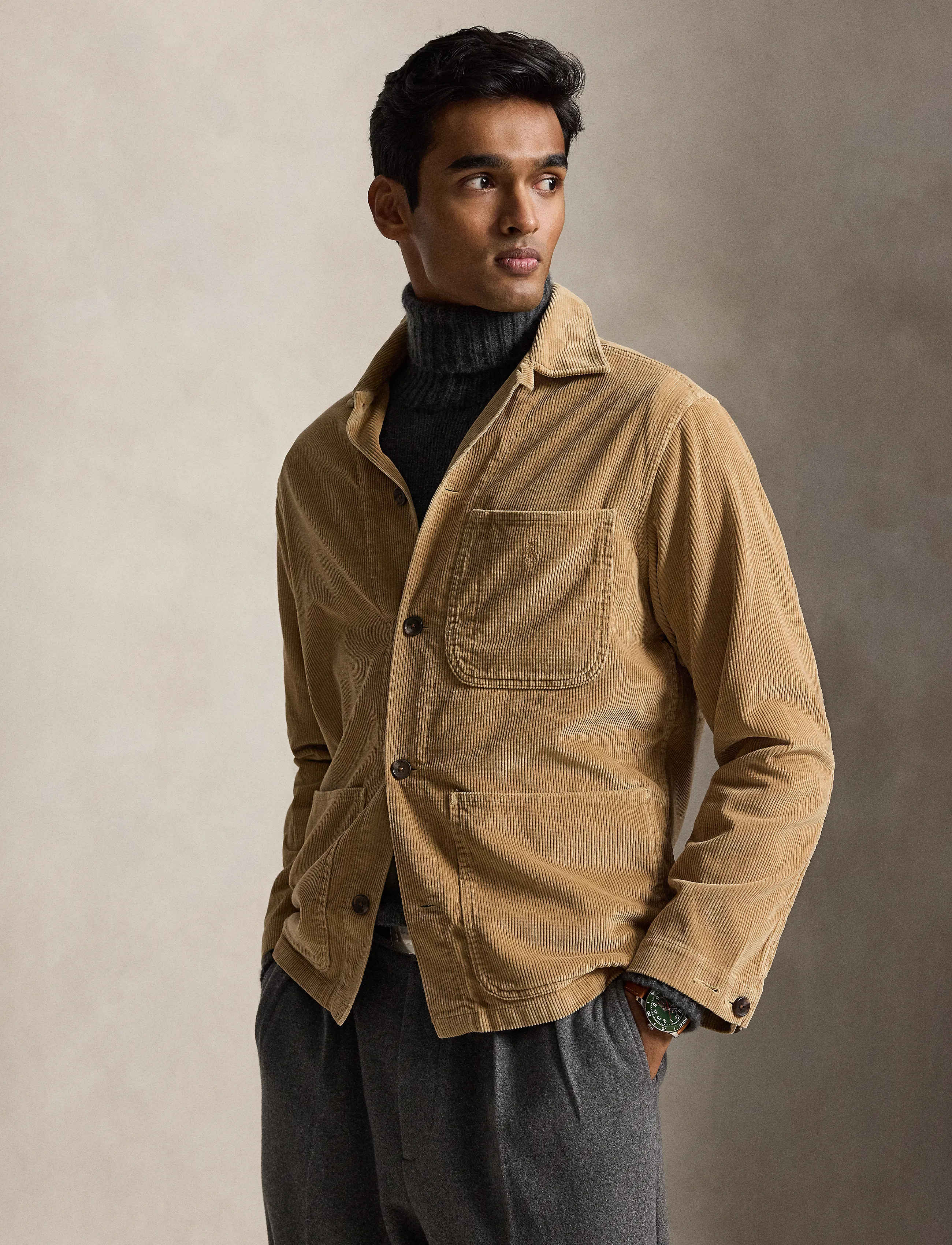 Polo Ralph Lauren Corduroy Utility Overshirt - Osta olukorra järgi - CLASSIC CAMEL / beige