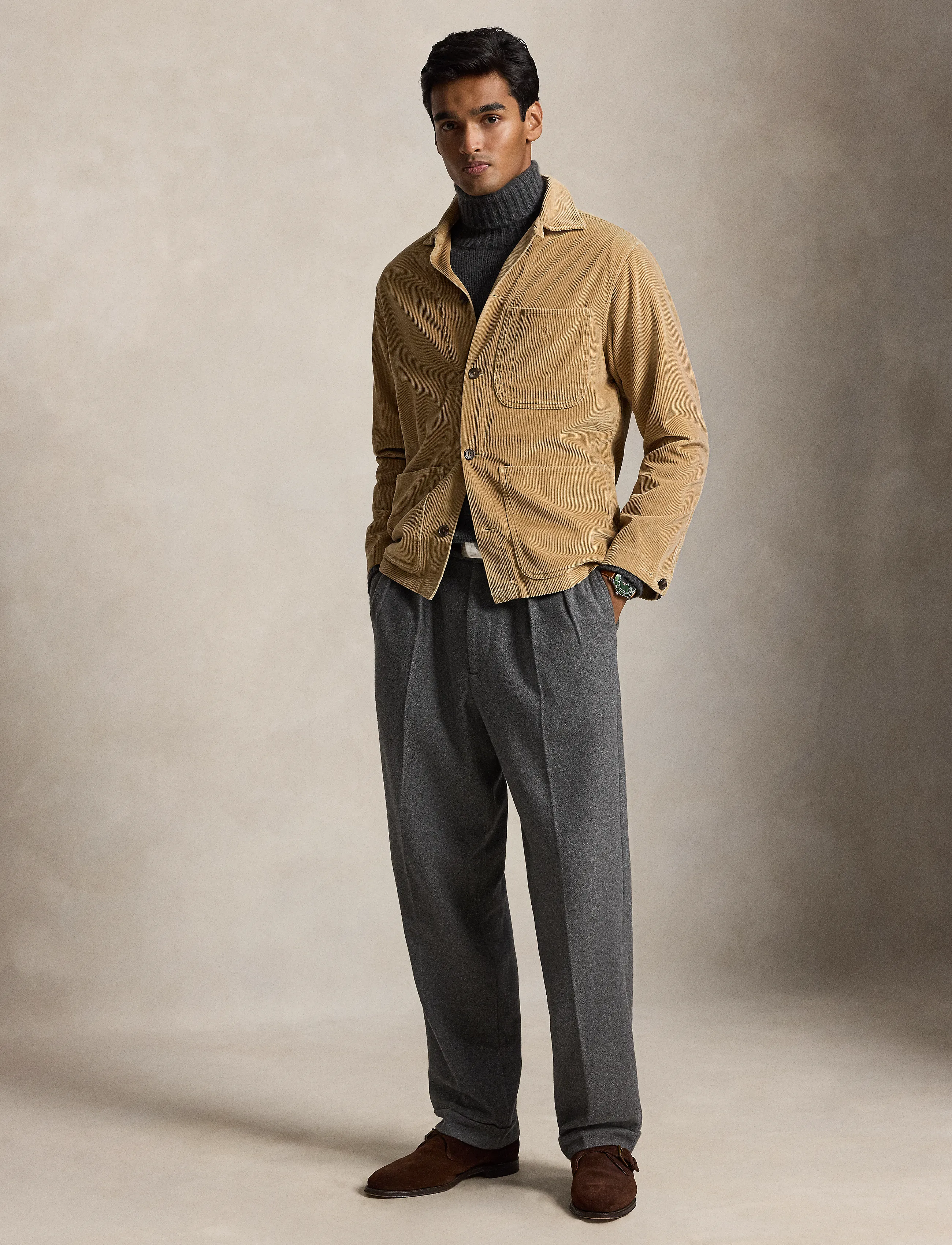 Polo Ralph Lauren - Corduroy Utility Overshirt - efterårsjakker - classic camel - 4