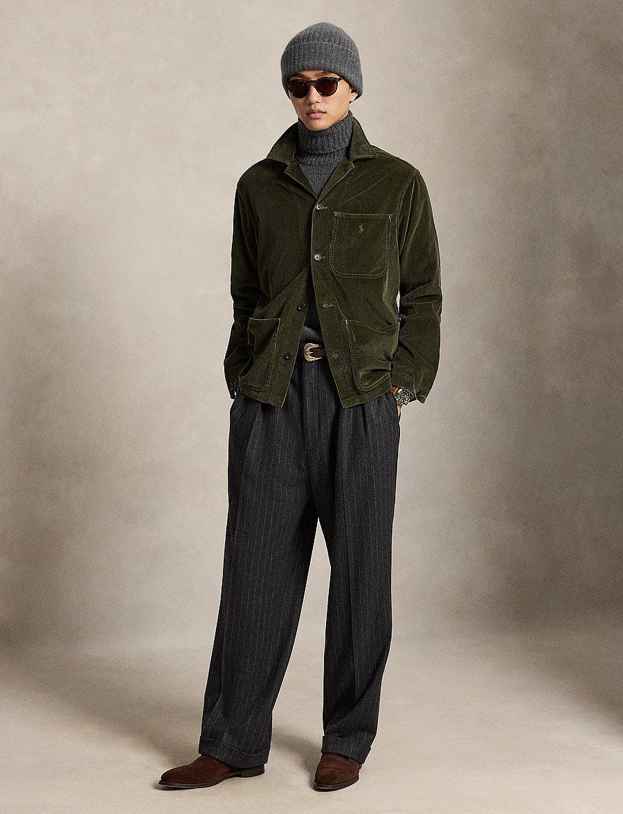 Polo Ralph Lauren - Corduroy Utility Overshirt - höstjackor - company olive - 4