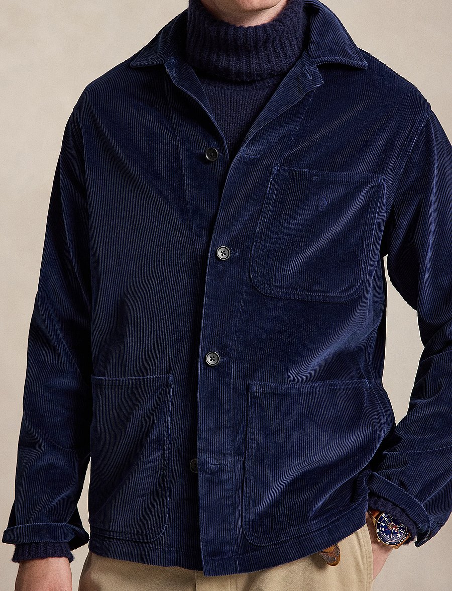 Polo Ralph Lauren - Corduroy Utility Overshirt - höstjackor - newport navy - 4