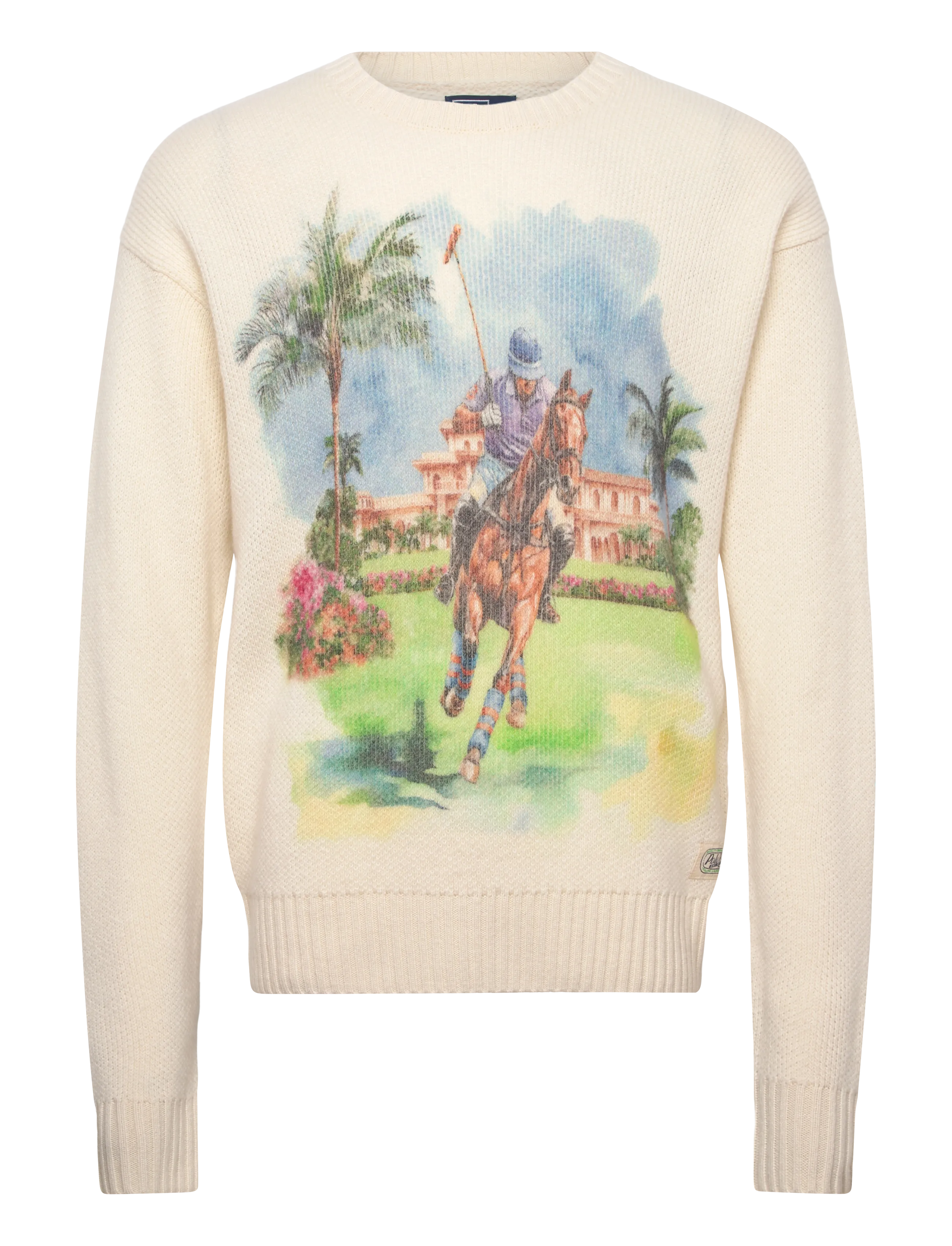 Polo Ralph Lauren Cashmere Graphic Sweater - Rundhals - CREAM COMBO / cream