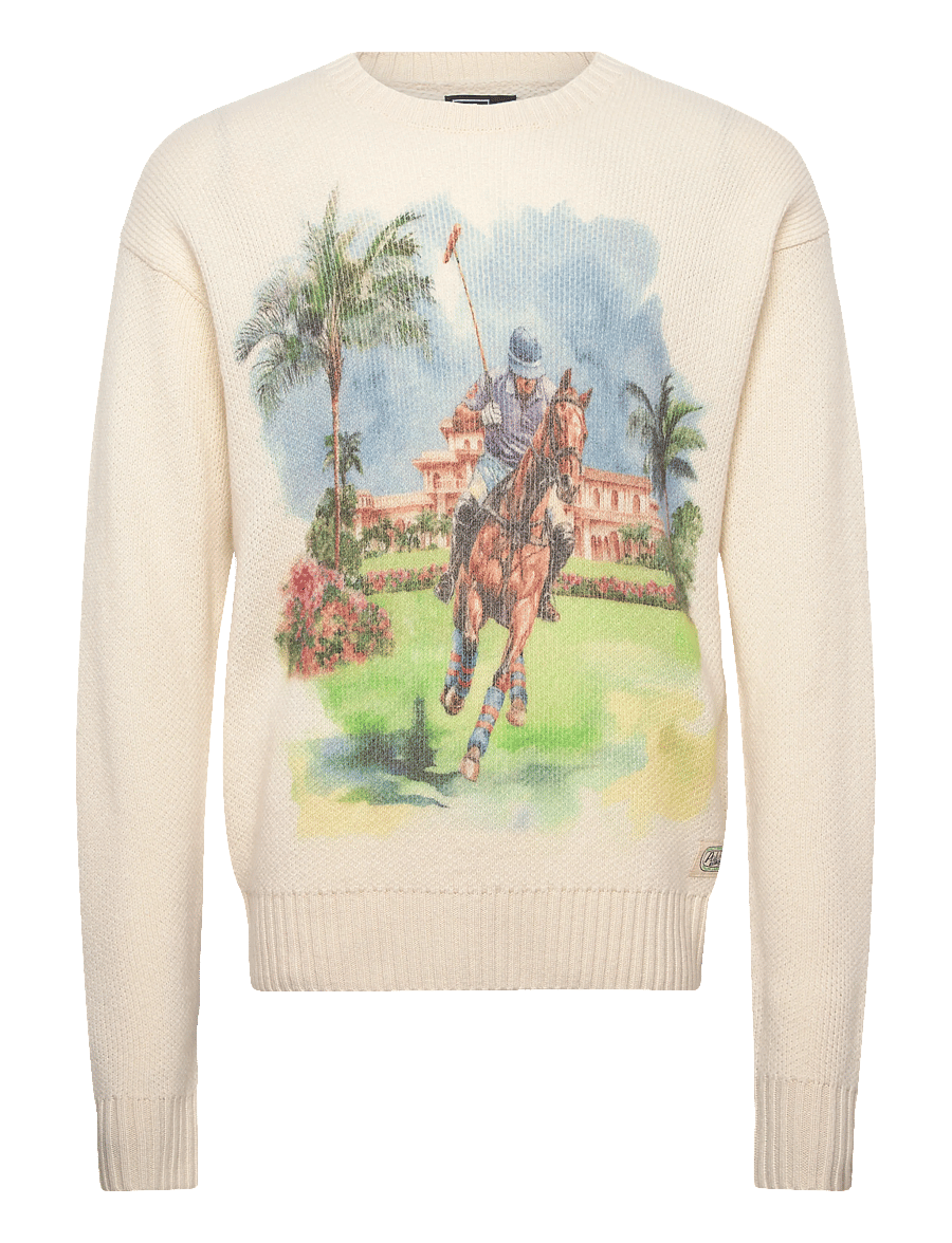 Polo Ralph Lauren - Cashmere Graphic Sweater - Ümmarguse kaelusega kudumid - cream combo - 1