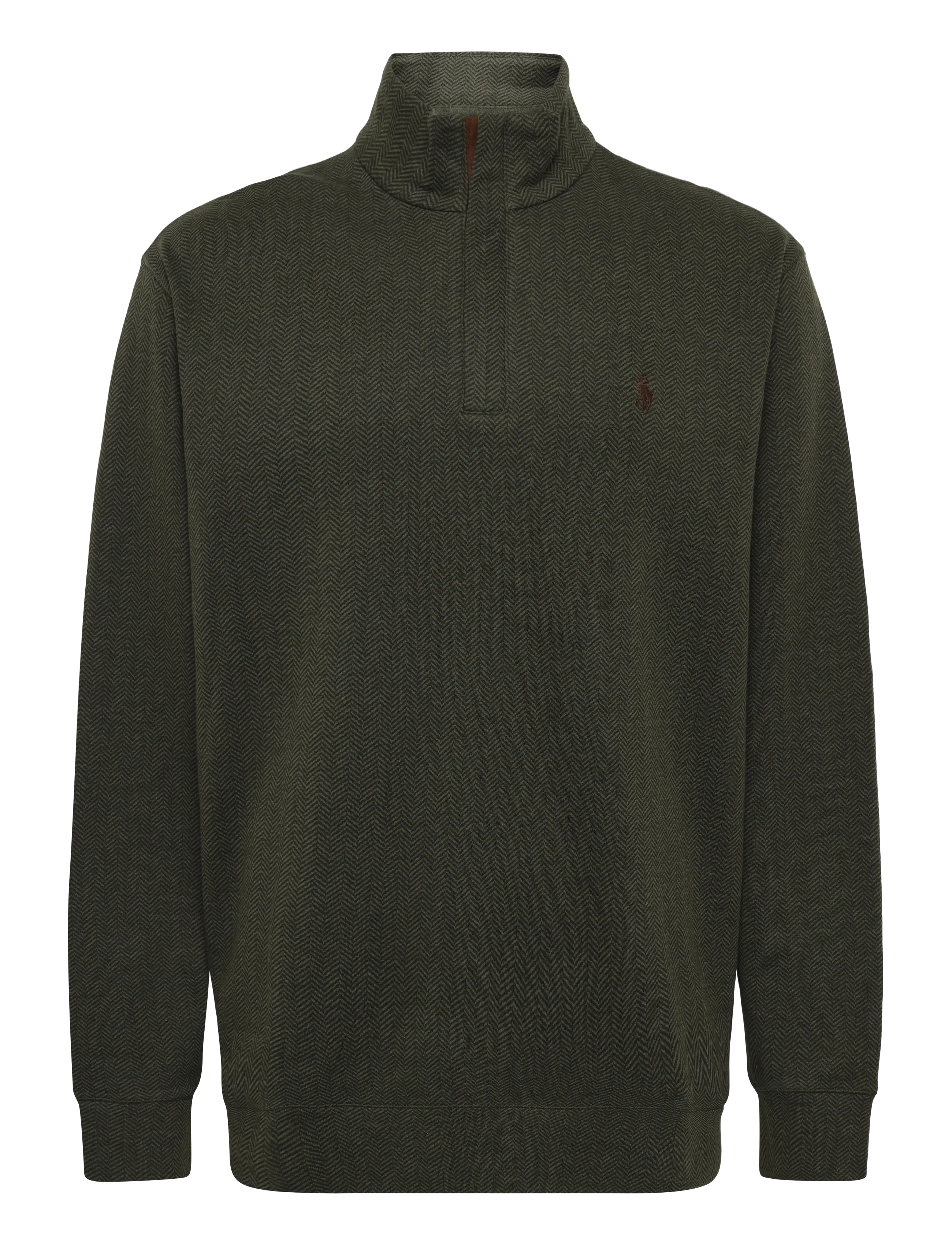 Polo Ralph Lauren - Herringbone-Print Quarter-Zip Pullover - truien met halve rits - alpn hthr/blk bt- - 2