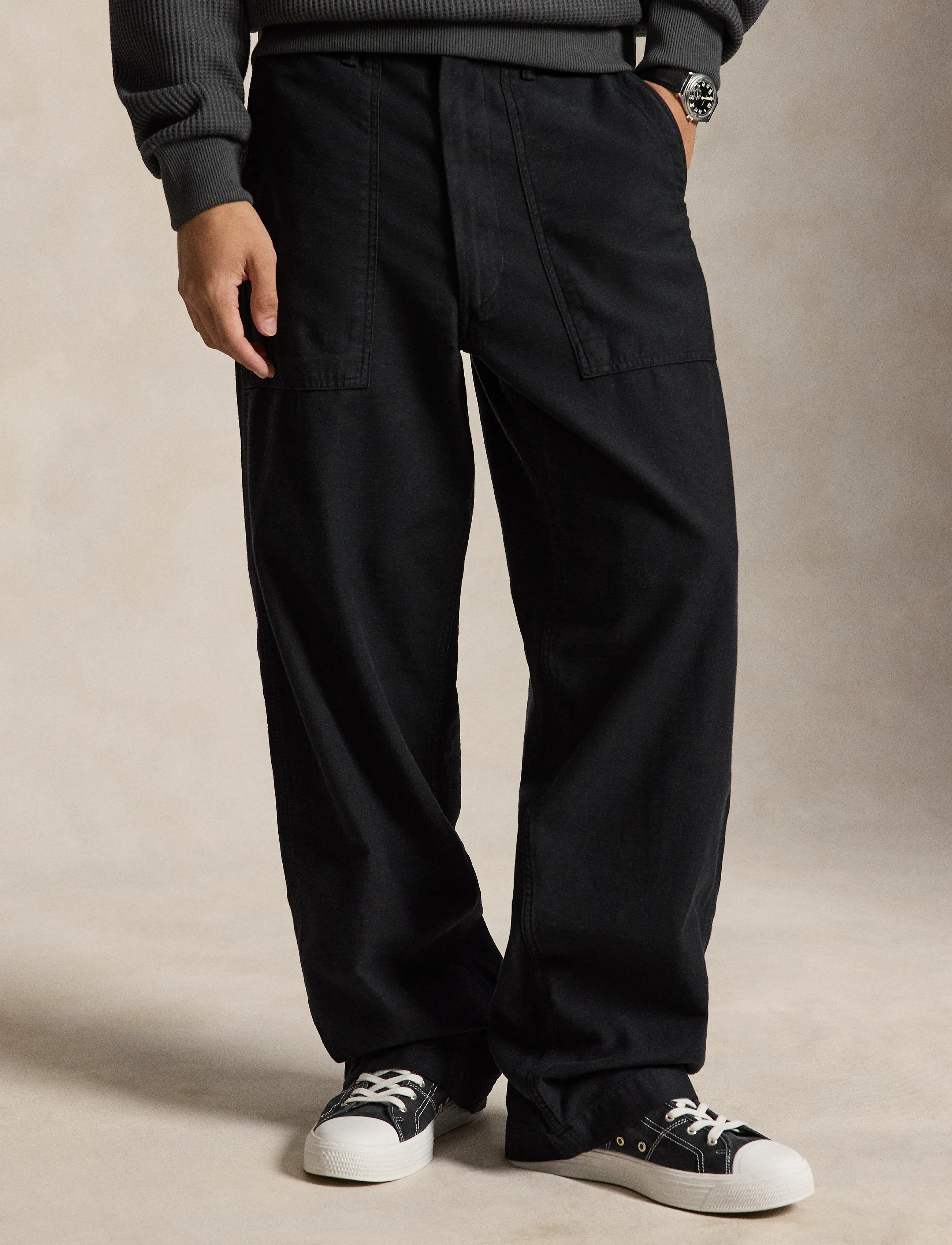 Polo Ralph Lauren - Relaxed Fit Reverse-Sateen Utility Pant - polo black - 5