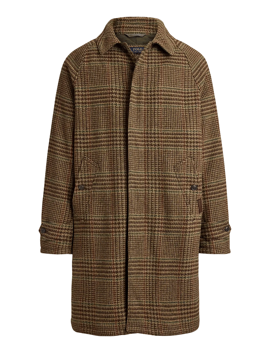 Polo Ralph Lauren - The Langdon Plaid Tweed Walking Coat - villased mantlid - heritage loden ru - 1