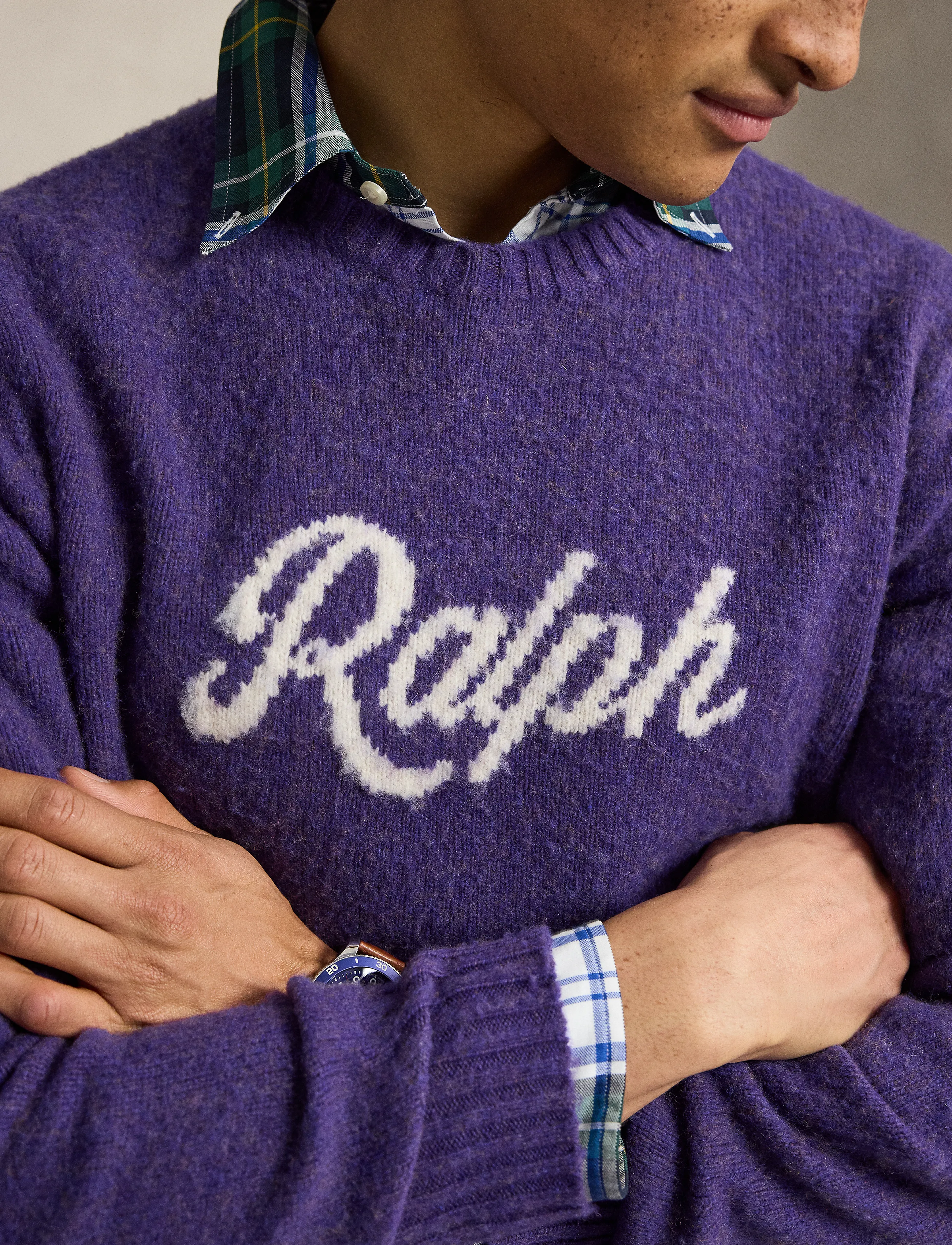 Polo Ralph Lauren - 2/10 WOOL/CASH RWS-SWEATER-PULLOVER - rundhals - purple combo - 4