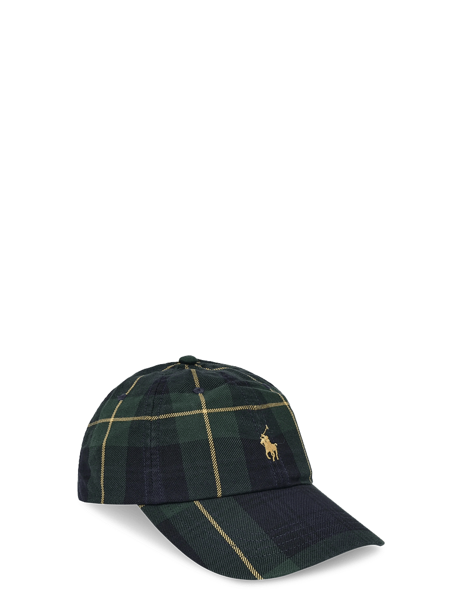Polo Ralph Lauren - Plaid Twill Ball Cap - czapki - green navy multi - 0