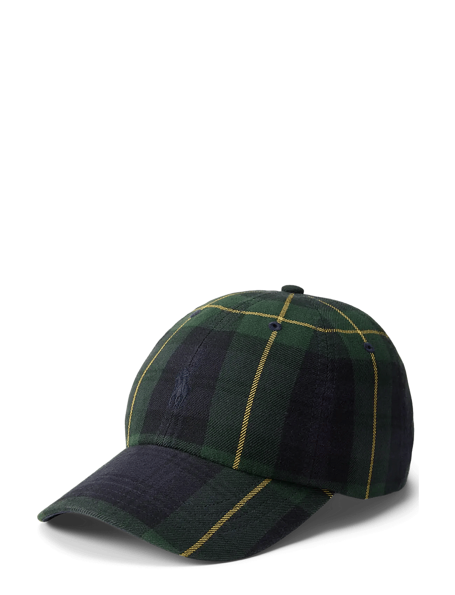 Polo Ralph Lauren - Plaid Twill Ball Cap - kasketter - green navy multi - 0