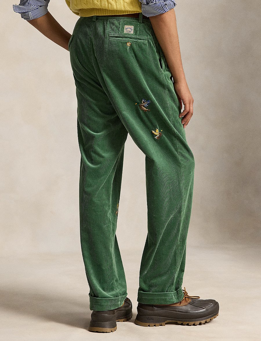 Polo Ralph Lauren - Whitman Relaxed Fit Embroidered Pant - vabaajapüksid - meadow green aoe - 4