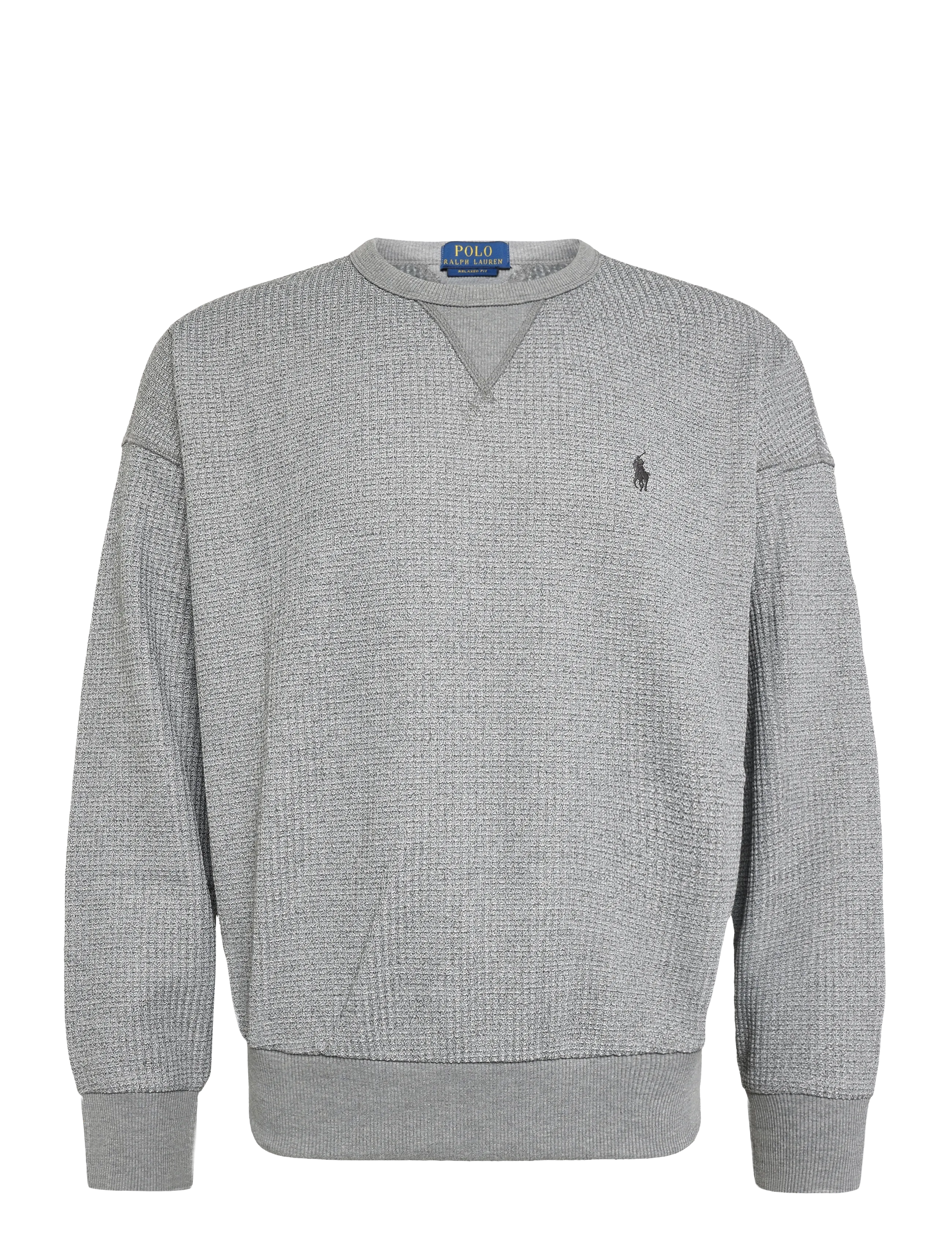 Polo Ralph Lauren Relaxed Fit Waffle-Knit Sweatshirt - Kläder - FORTRESS GREY HEA / grey
