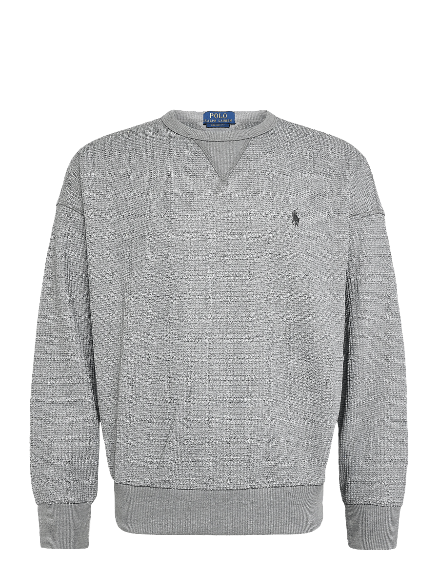 Polo Ralph Lauren - Relaxed Fit Waffle-Knit Sweatshirt - round necks - fortress grey hea - 2