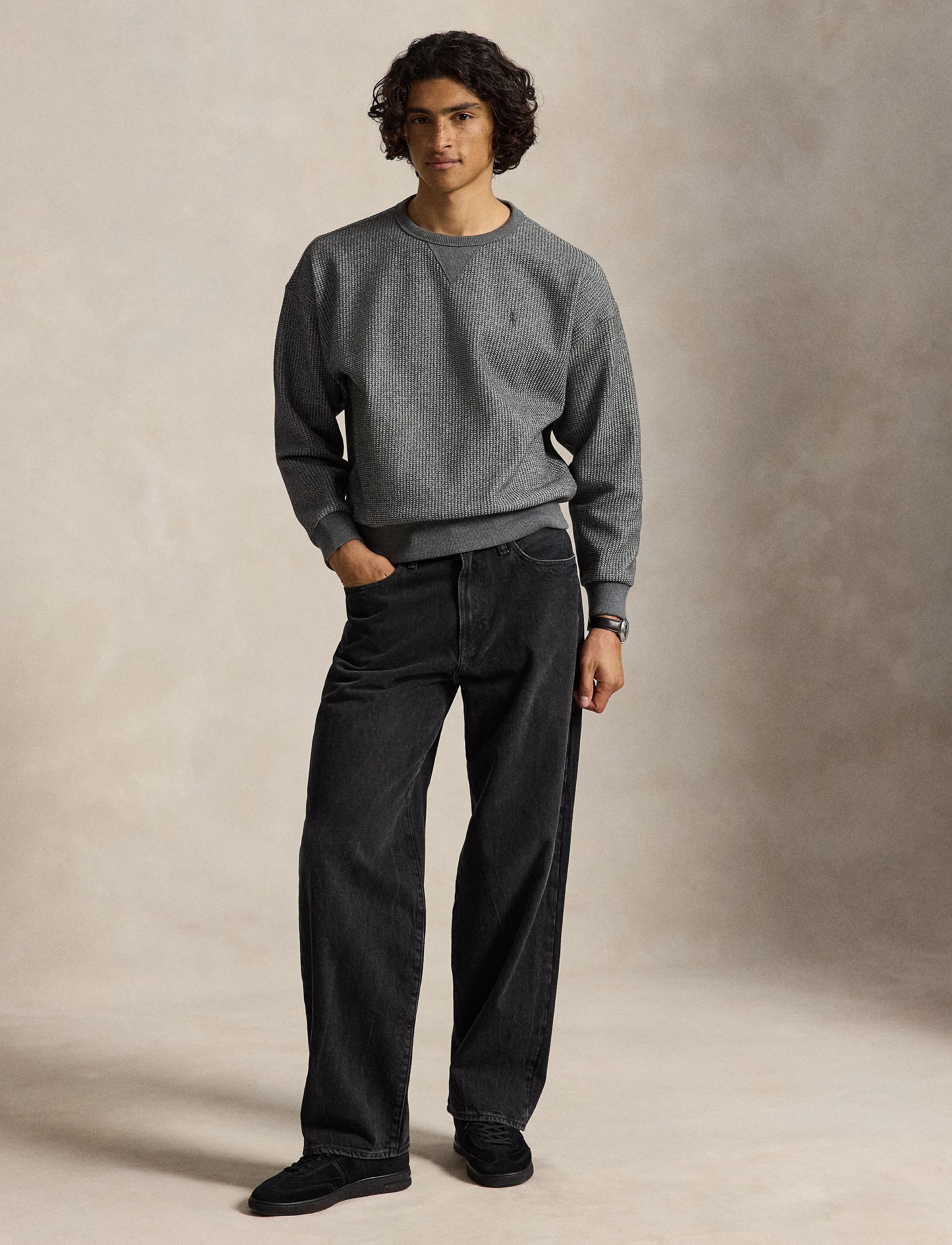 Polo Ralph Lauren Relaxed Fit Waffle-Knit Sweatshirt herr – bild 4