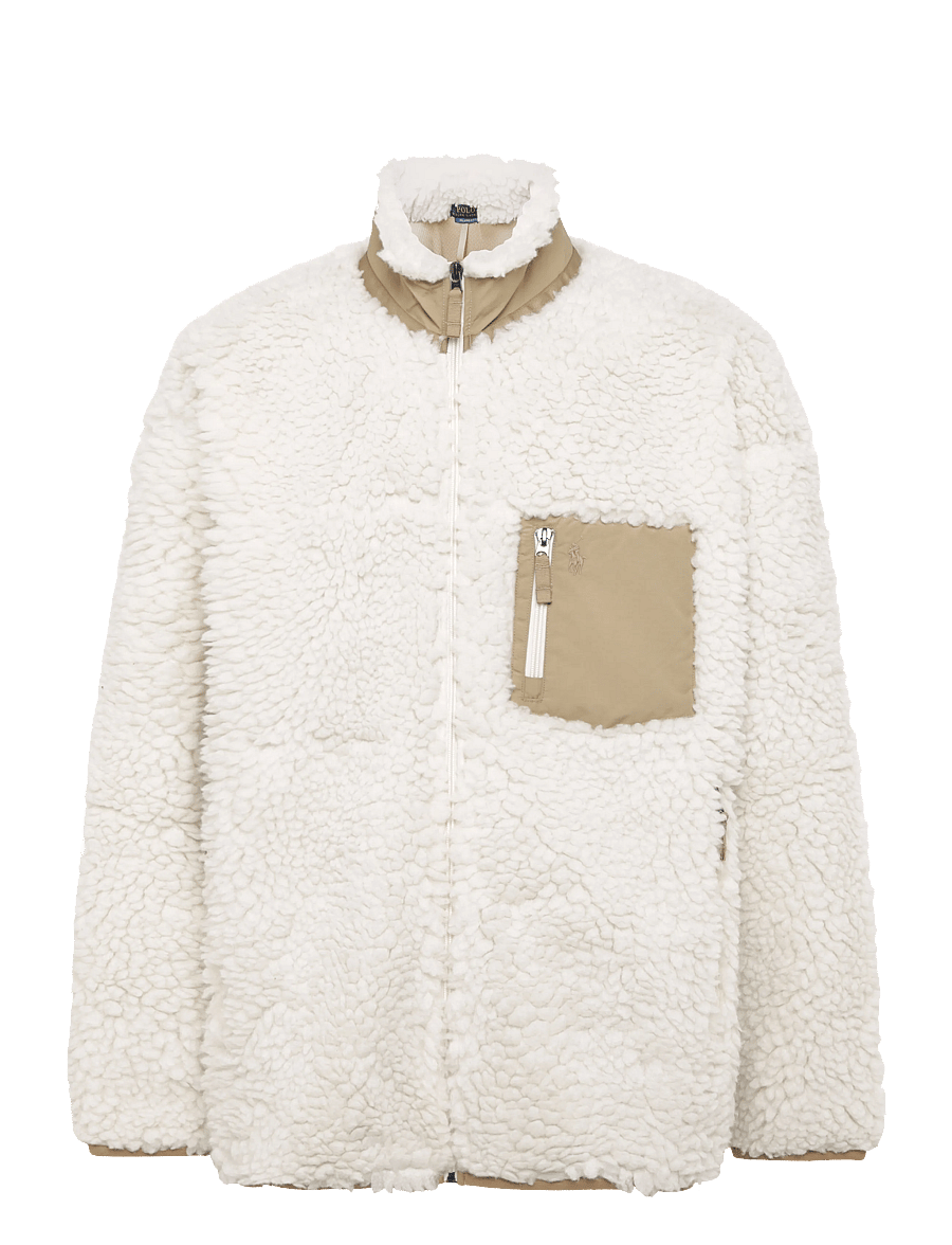 Polo Ralph Lauren - Relaxed Fit Pile Fleece Jacket - voodriga jakid - clubhouse cream - 1