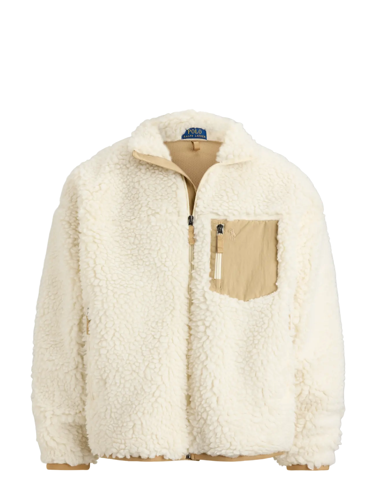 Polo Ralph Lauren - Relaxed Fit Pile Fleece Jacket - fodrade jackor - clubhouse cream - 1