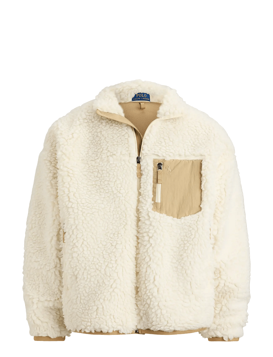 Polo Ralph Lauren - Relaxed Fit Pile Fleece Jacket - fodrade jackor - clubhouse cream - 1