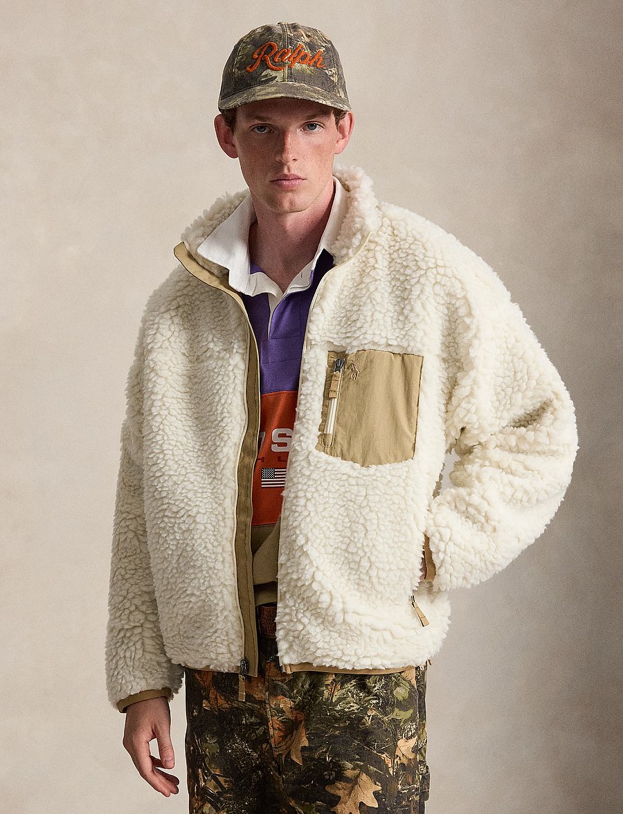 Polo Ralph Lauren - Relaxed Fit Pile Fleece Jacket - fodrade jackor - clubhouse cream - 0