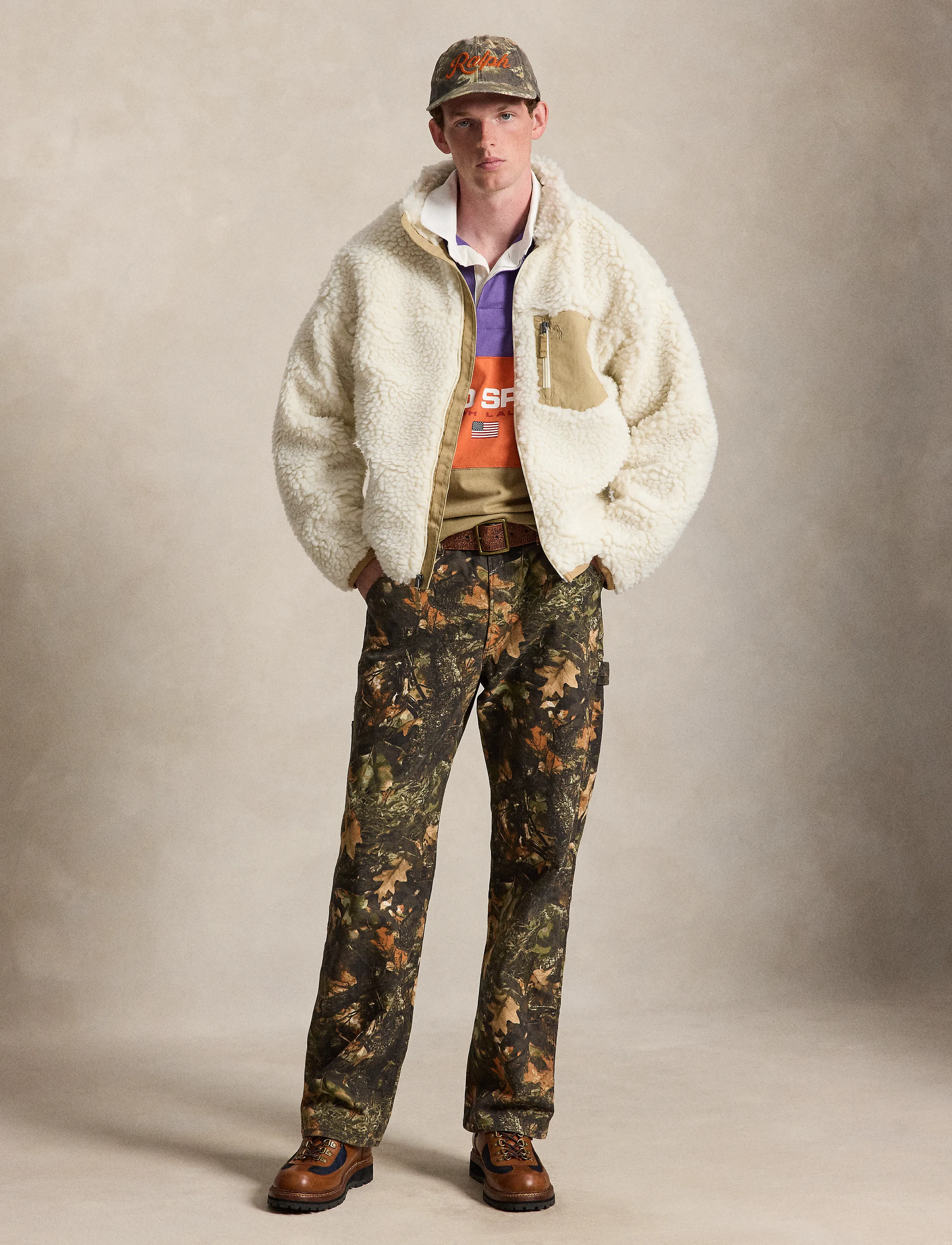 Polo Ralph Lauren - Relaxed Fit Pile Fleece Jacket - fodrade jackor - clubhouse cream - 3