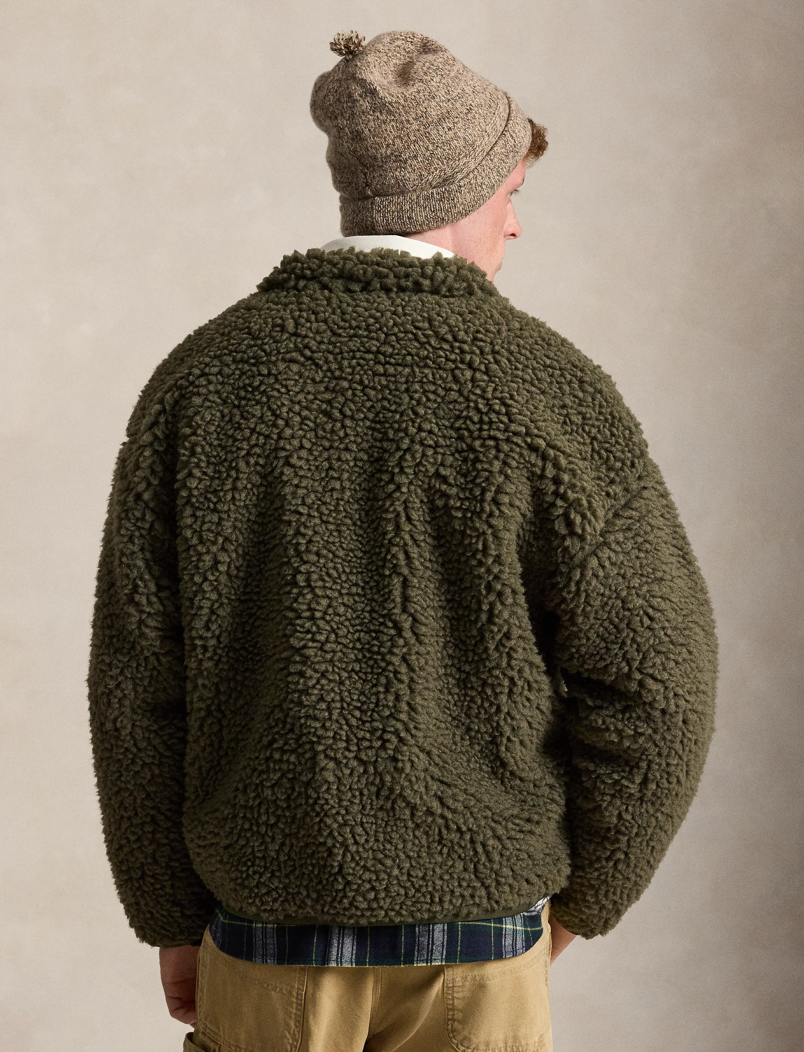 Polo Ralph Lauren - Relaxed Fit Pile Fleece Jacket - gefütterte jacken - company olive - 3