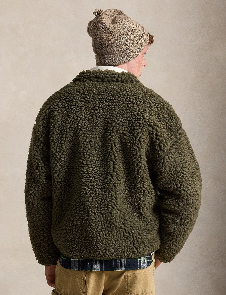 Polo Ralph Lauren - Relaxed Fit Pile Fleece Jacket - gefütterte jacken - company olive - 3
