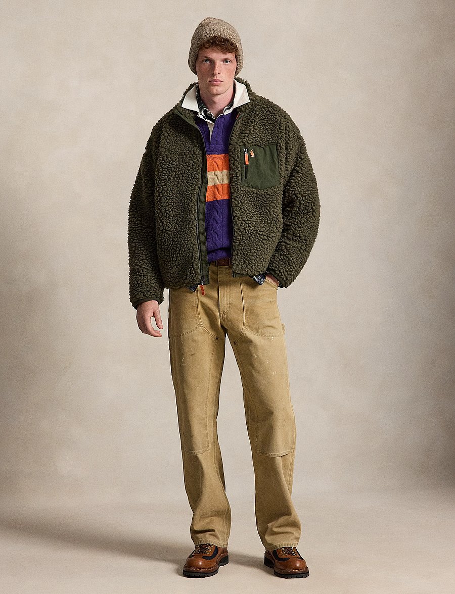 Polo Ralph Lauren - Relaxed Fit Pile Fleece Jacket - gefütterte jacken - company olive - 4