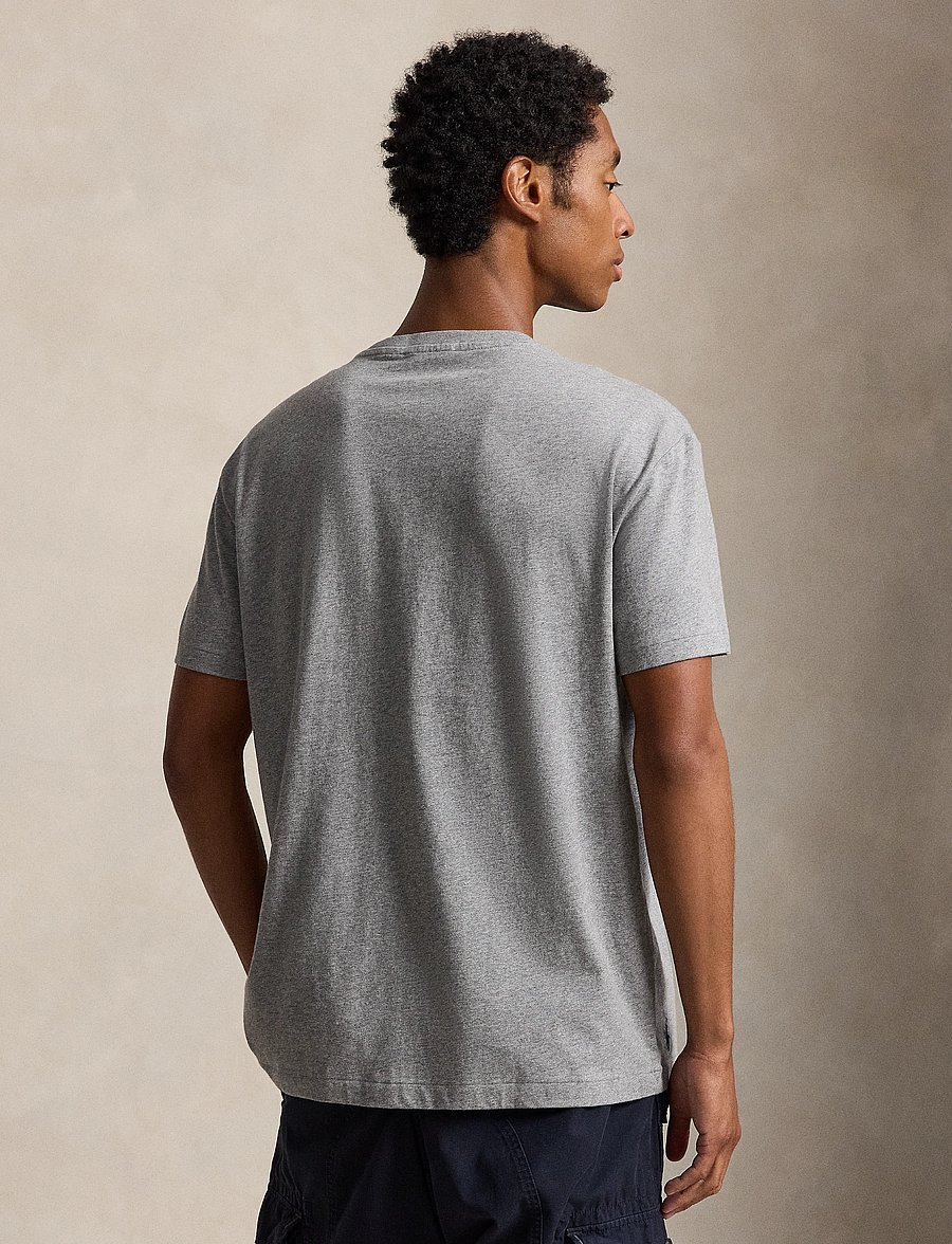 Polo Ralph Lauren - Classic Fit Logo Jersey T-Shirt - kurzärmelige t-shirts - classic grey heat - 4