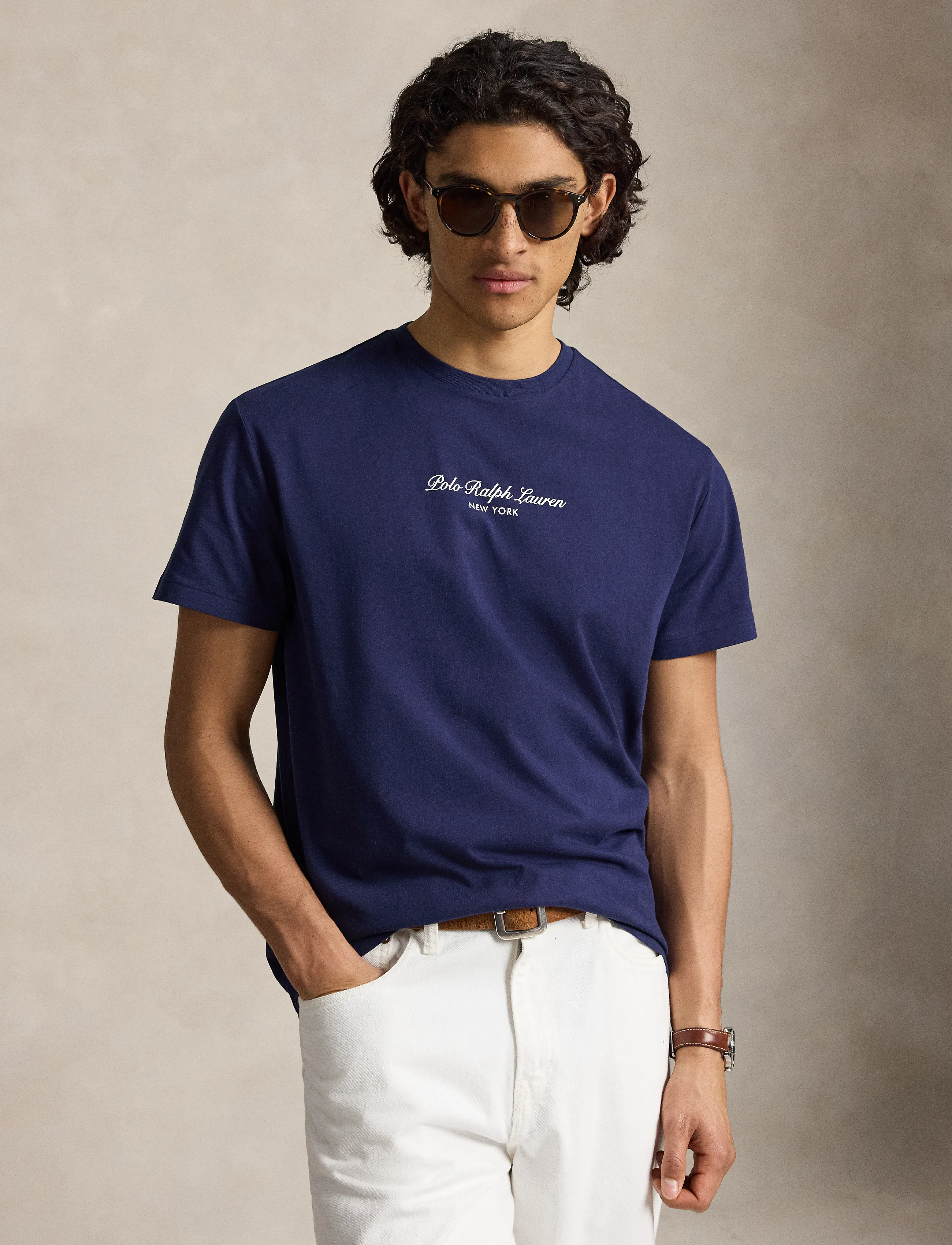 Polo Ralph Lauren T-shirt Classic Fit i bomullsjersey - Preppy - NEWPORT NAVY / navy