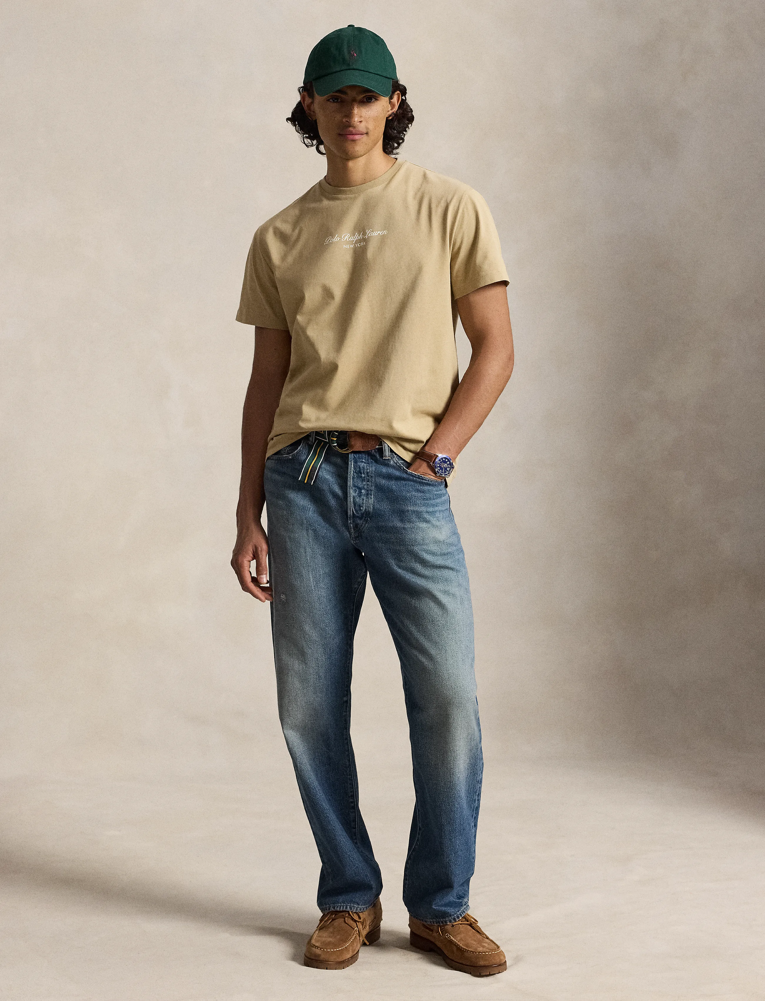 Polo Ralph Lauren - T-shirt Classic Fit i bomullsjersey - kortärmade t-shirts - vintage khaki - 5