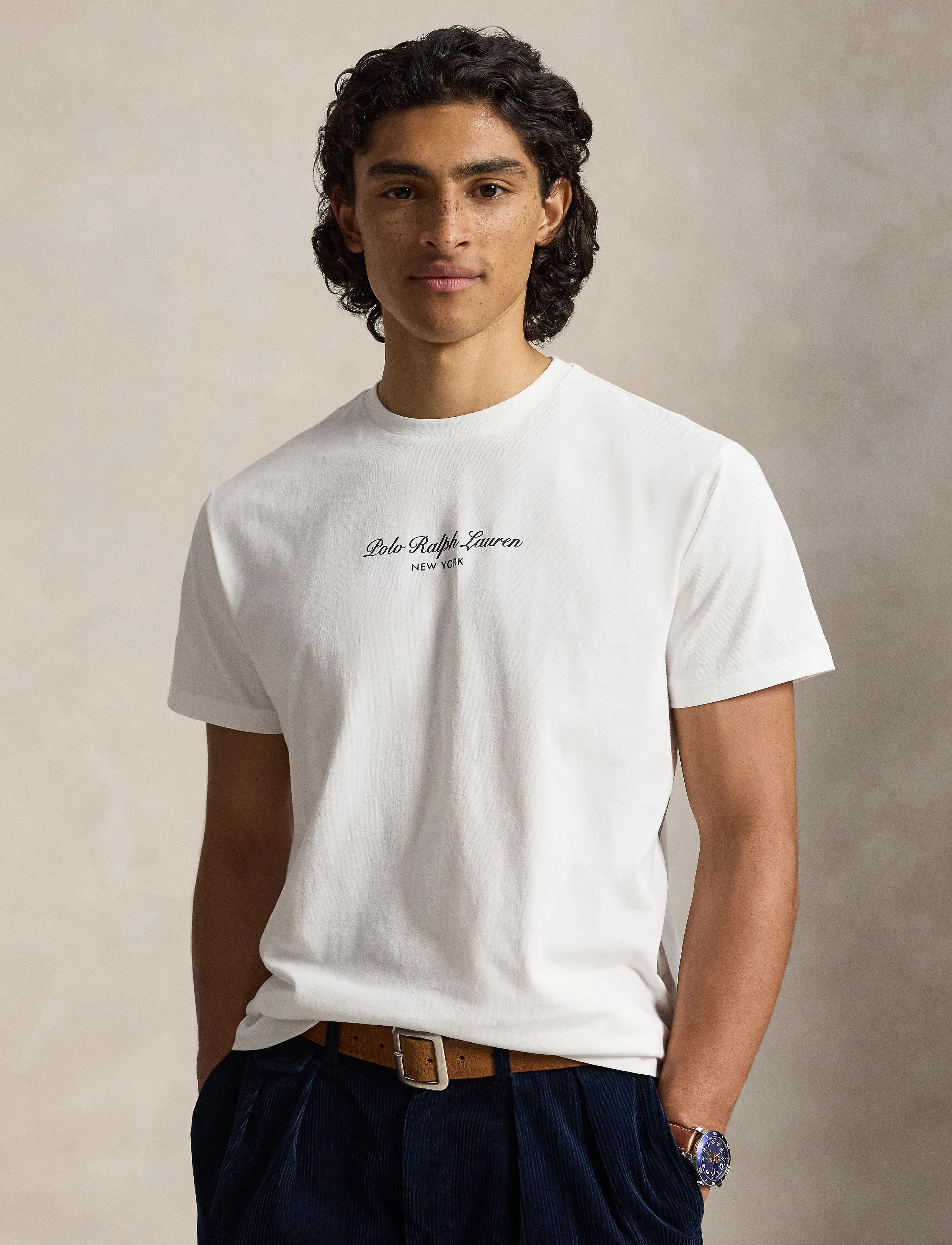 Polo Ralph Lauren T-shirt Classic Fit i bomullsjersey - T-shirts - WHITE / white
