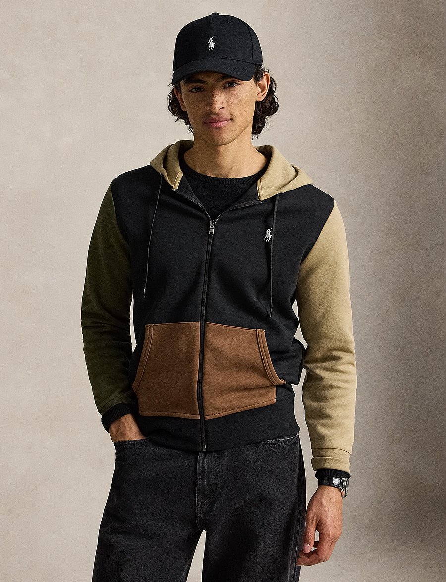 Polo Ralph Lauren - Double-Knit Full-Zip Hoodie - kapuutsiga pusad - polo black multi - 1